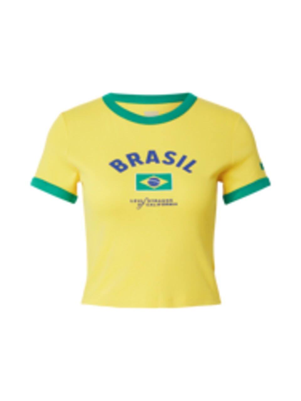 T-shirt 'Brazil Ringer Tee' blå / gul