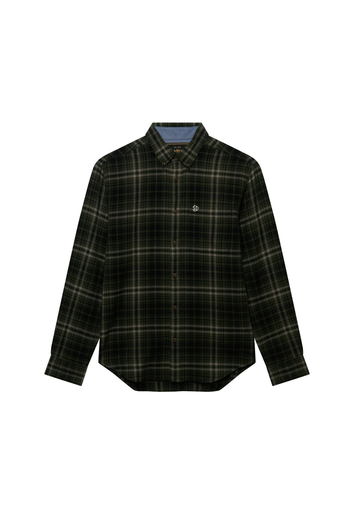 Superdry & Co Cămașă grej / oliv / negru