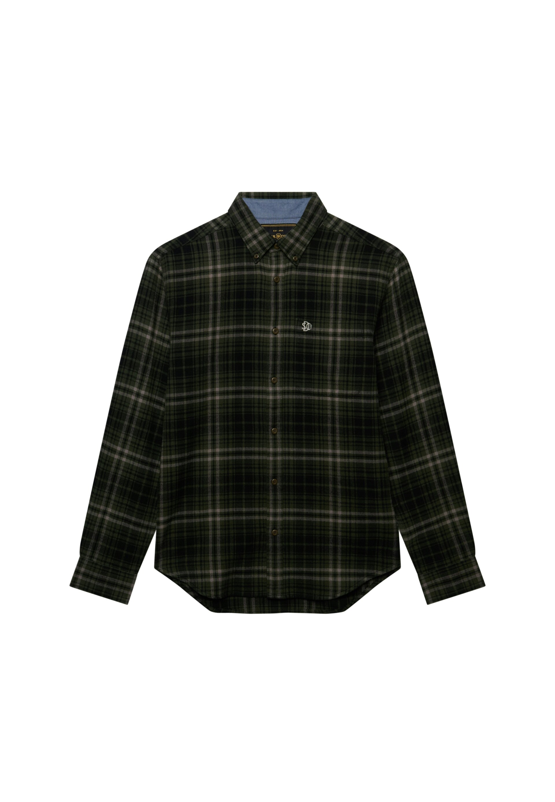 Superdry & Co Skjorta greige / oliv herr