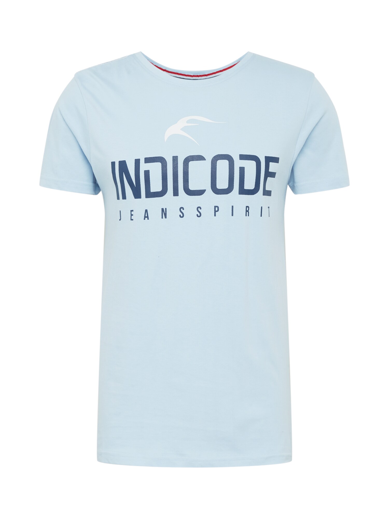 INDICODE JEANS Marškinėliai  šviesiai mėlyna / tamsiai mėlyna / balta