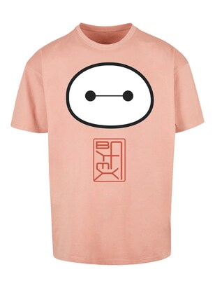 F4NT4STIC Shirt ‘Big Hero 6 Baymax’ Abrikoos / Rood / Zwart / Wit