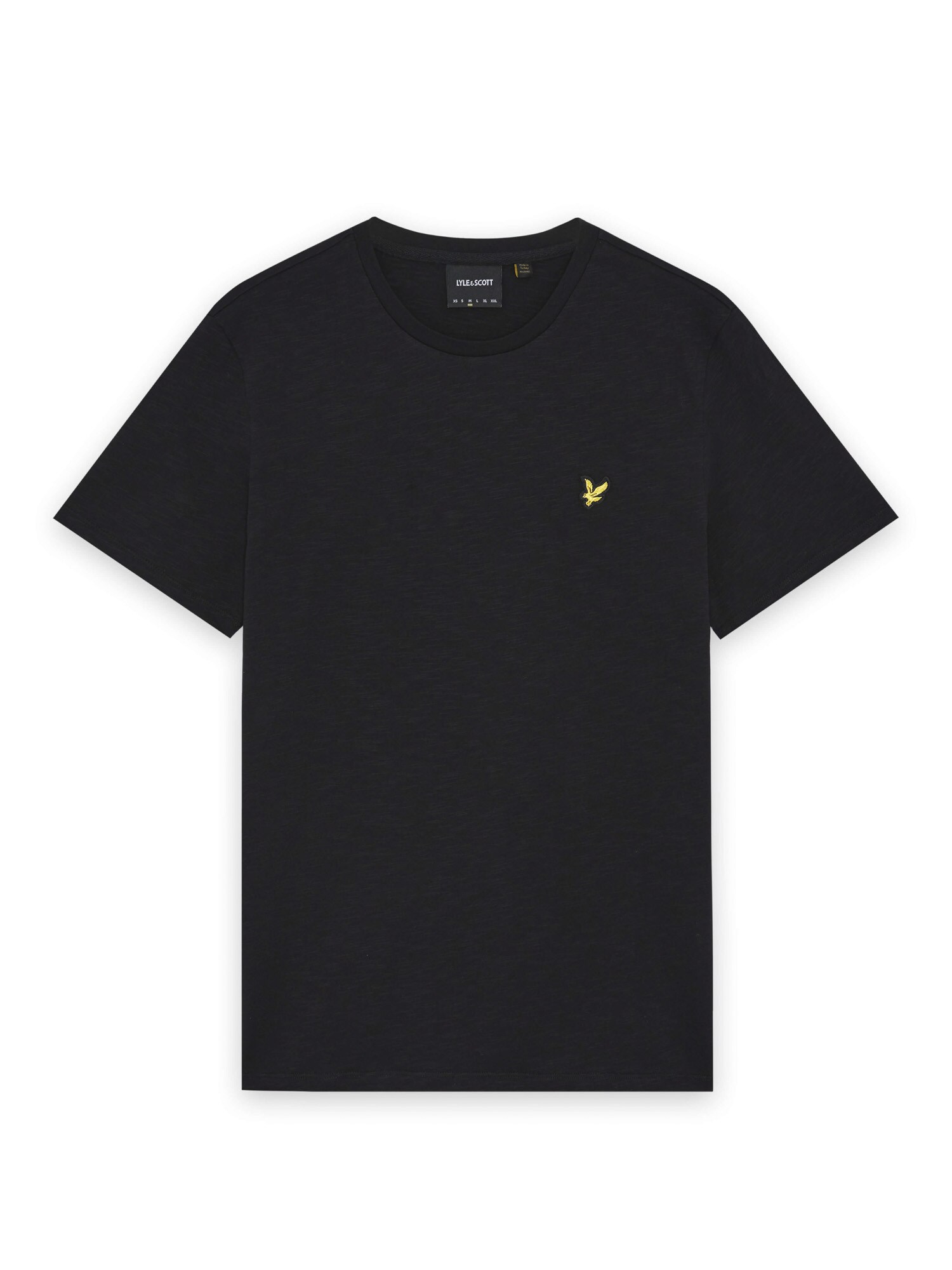 Lyle & Scott Shirt 'Fine Slub' Geel / Zwart