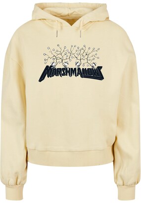 Merchcode Sweatshirt ‘Peanuts – Marshmallows’ Lichtgeel / Zwart / Wit