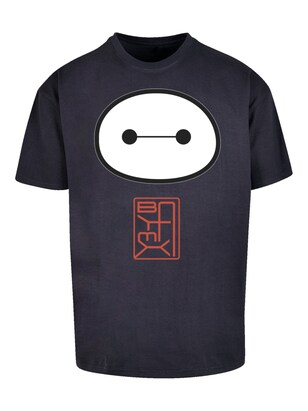 F4NT4STIC Shirt ‘Big Hero 6 Baymax’ Donkerblauw / Rood / Wit