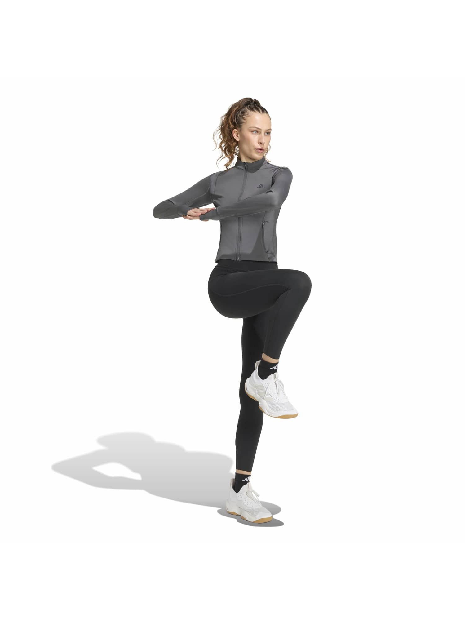 ADIDAS PERFORMANCE Chaqueta de chándal 'PWR ESS'  gris oscuro – imagen 4