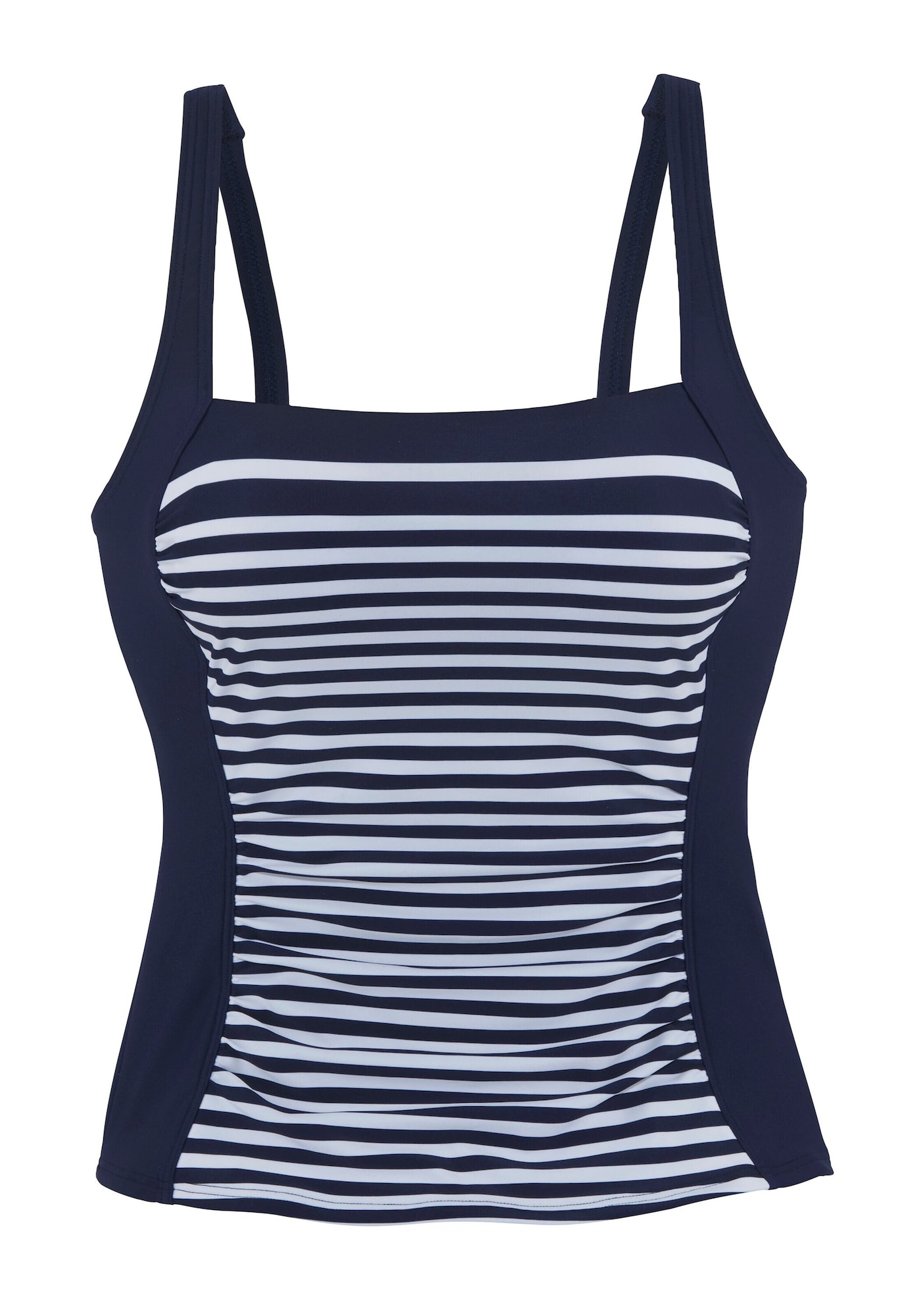 LASCANA Tankini top  albastru marin / alb