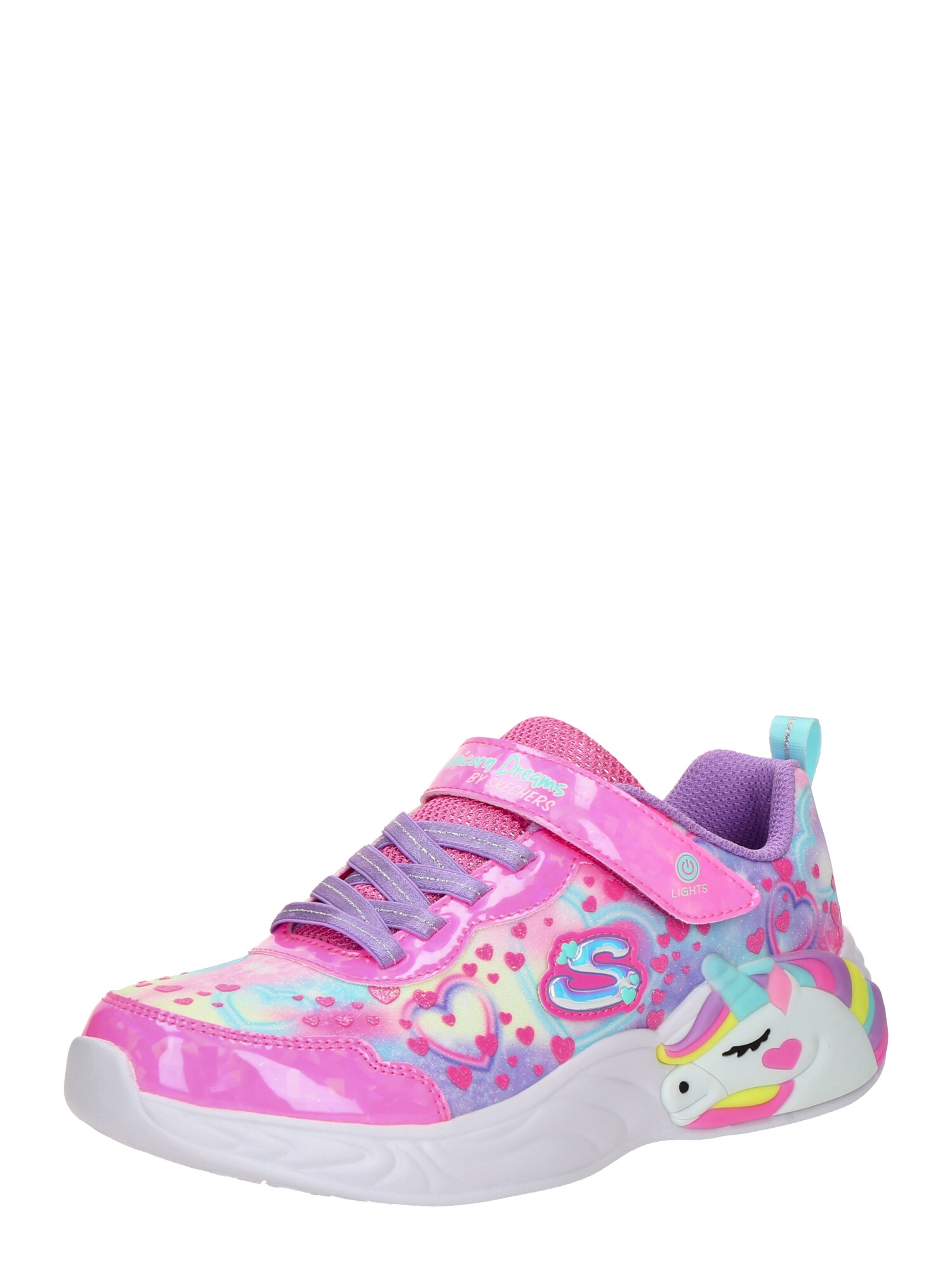 SKECHERS Sneaker UNICORN DREAMS  albastru aqua / galben / mov lavandă / roz
