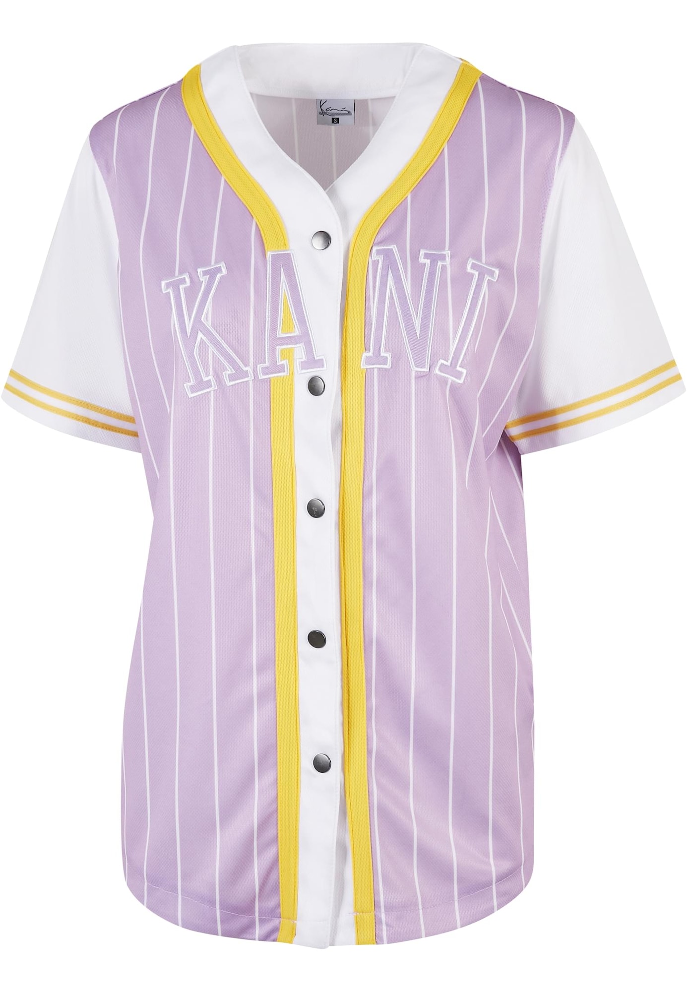 Karl Kani Tricou  galben / mov liliachiu / alb
