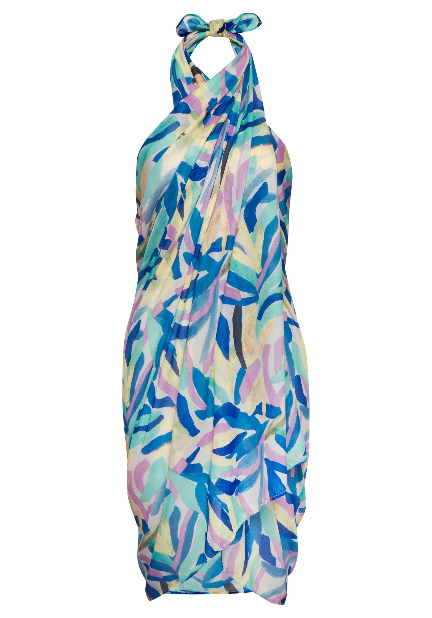 s.Oliver Rochie de plaja  albastru / turcoaz / galben / mov liliachiu