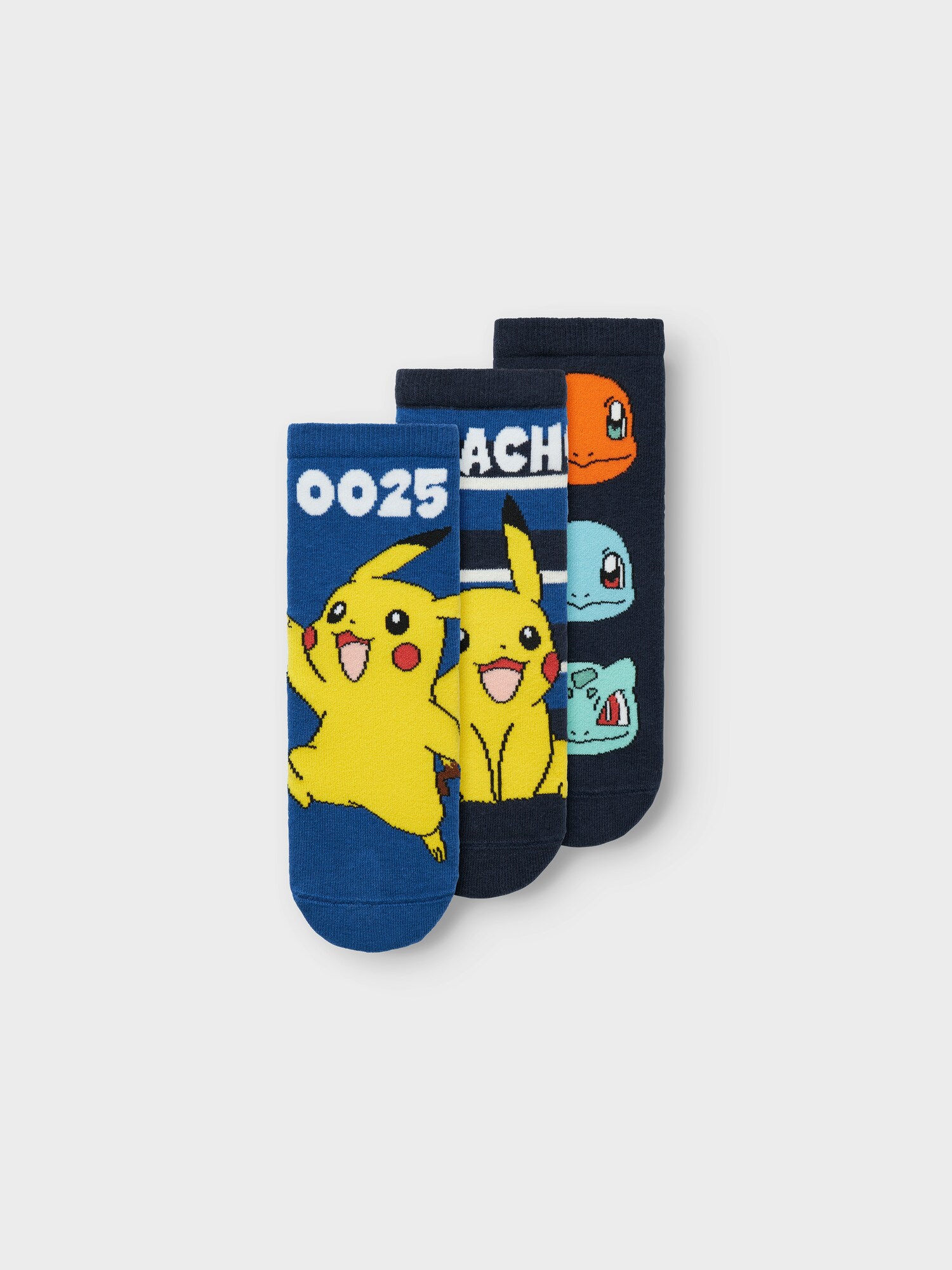 NAME IT Zokni 'NMMMIK POKEMON'  tengerészkék / világoskék / sárga / narancs termék 2. képe