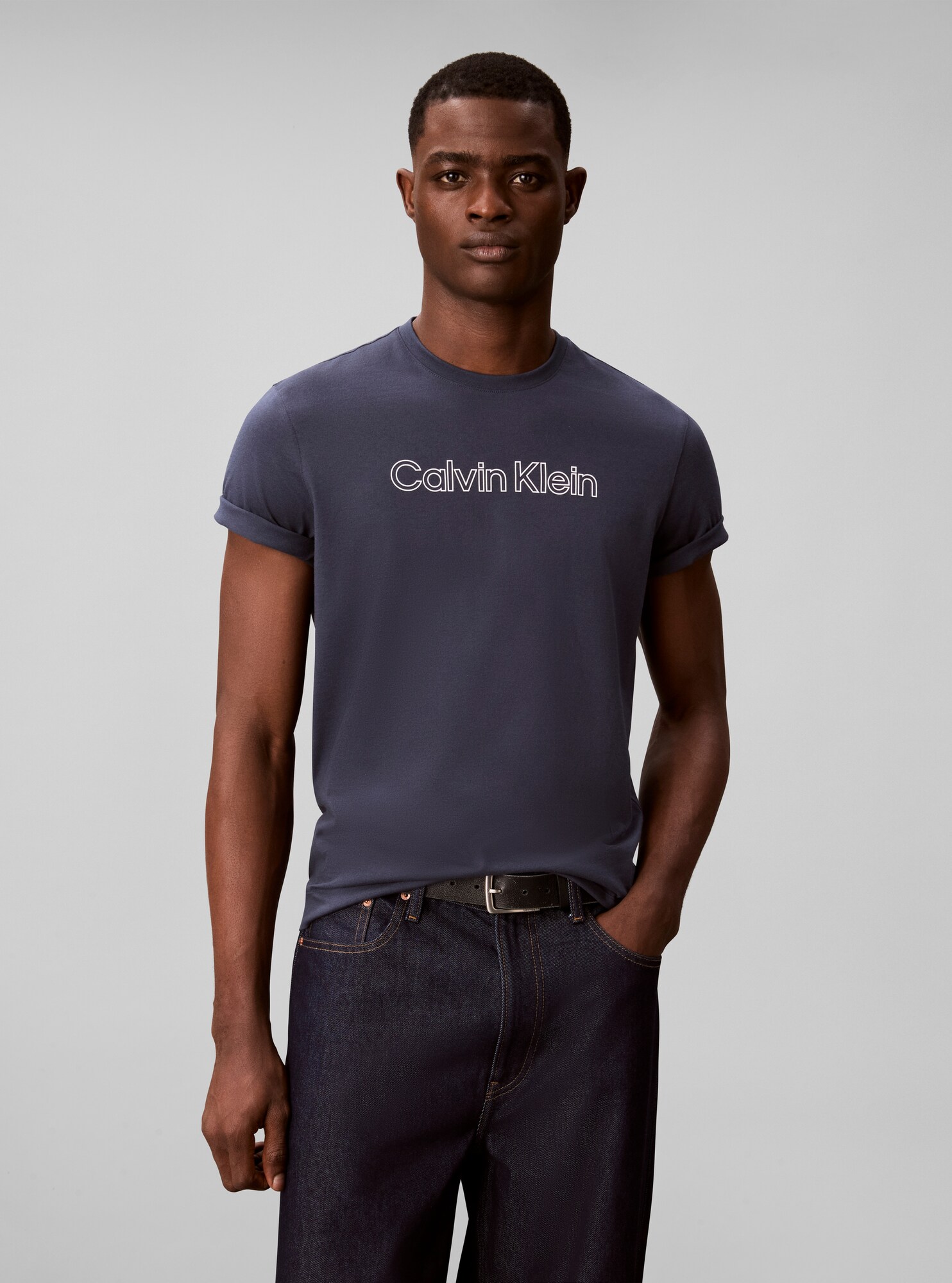 Calvin Klein Camiseta  azul noche / blanco – imagen 4