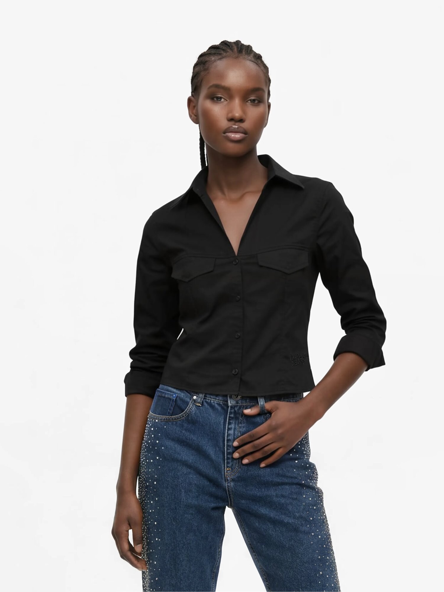 KARL LAGERFELD JEANS Blusa negro – imagen 3