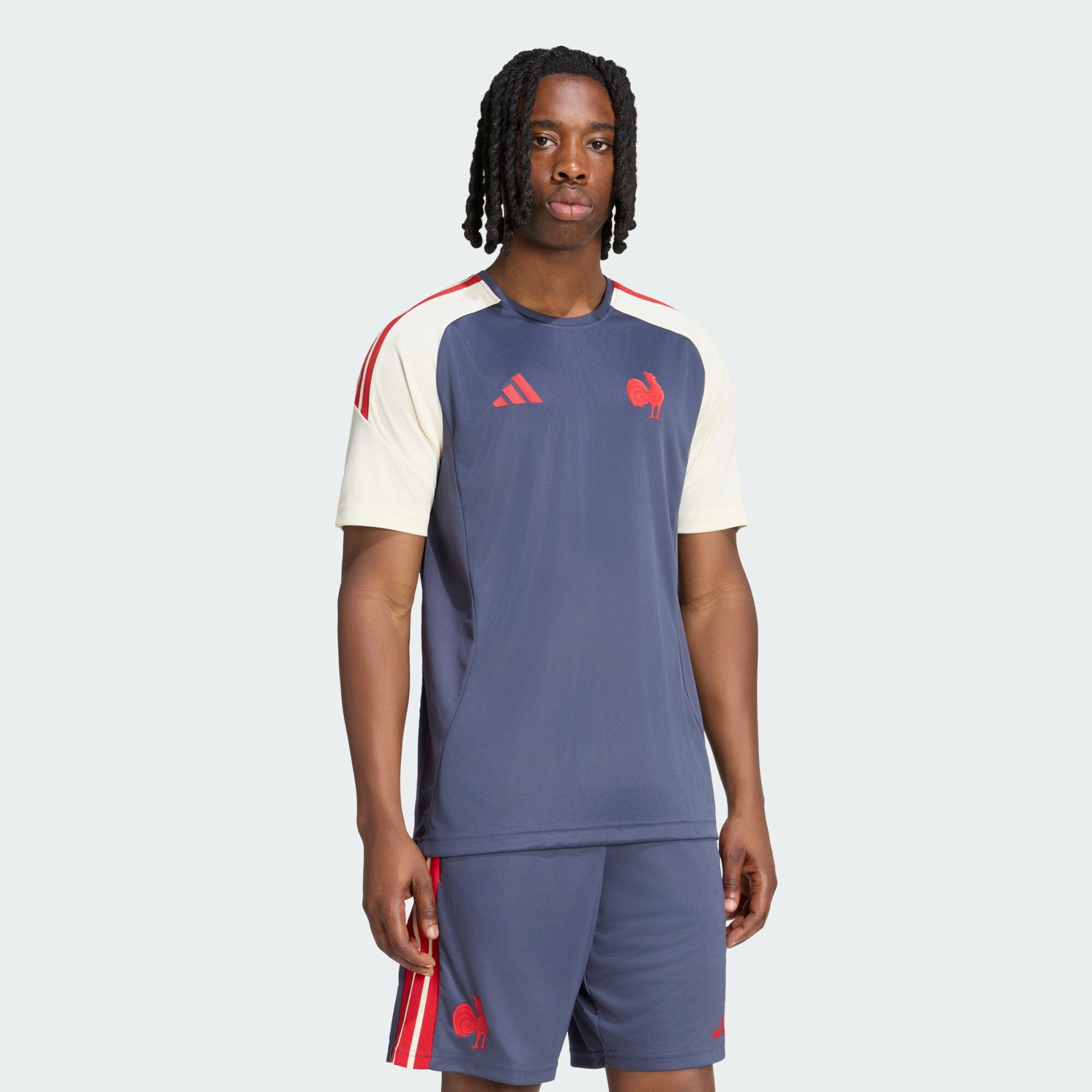 ADIDAS PERFORMANCE Camiseta de fútbol 'France Rugby' azul paloma / rojo / blanco – imagen 2