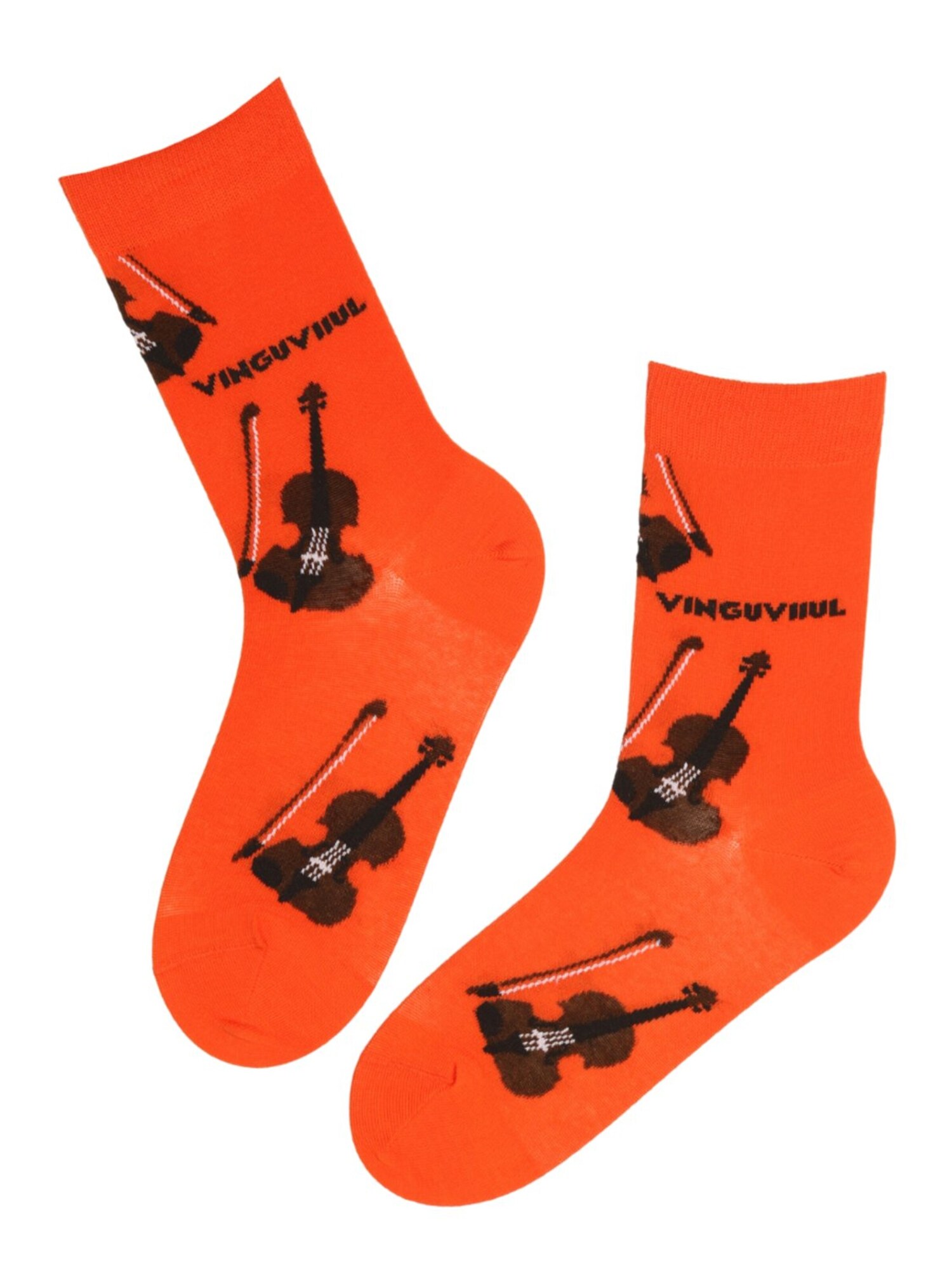 Sokisahtel Čarape 'VINGUVIIUL socks with violins' narančasta