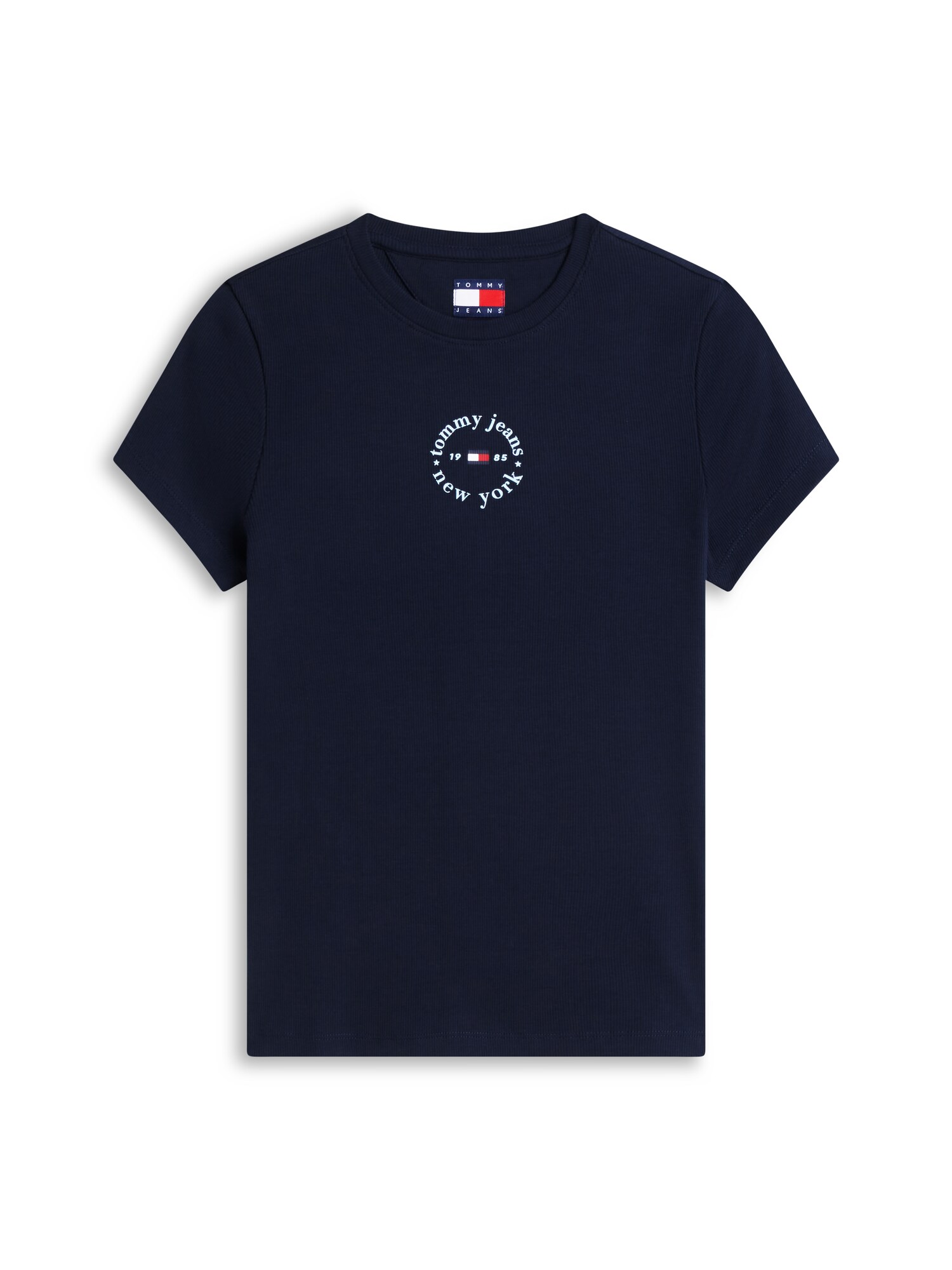Tommy Jeans Camiseta 'Logo Slim'  navy / rojo / blanco