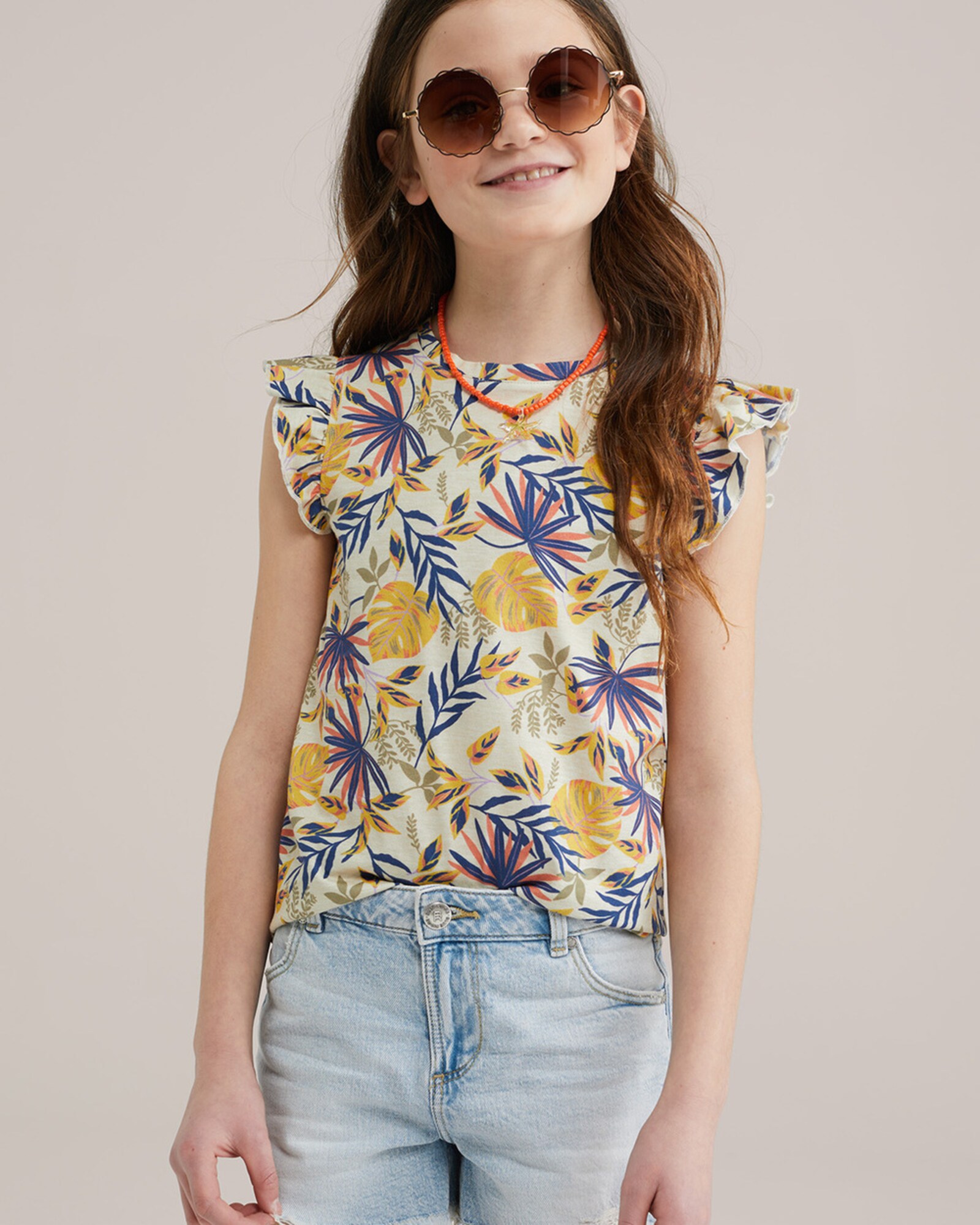WE Fashion Top  ekrü / tengerészkék / mustár / khaki termék 2. képe