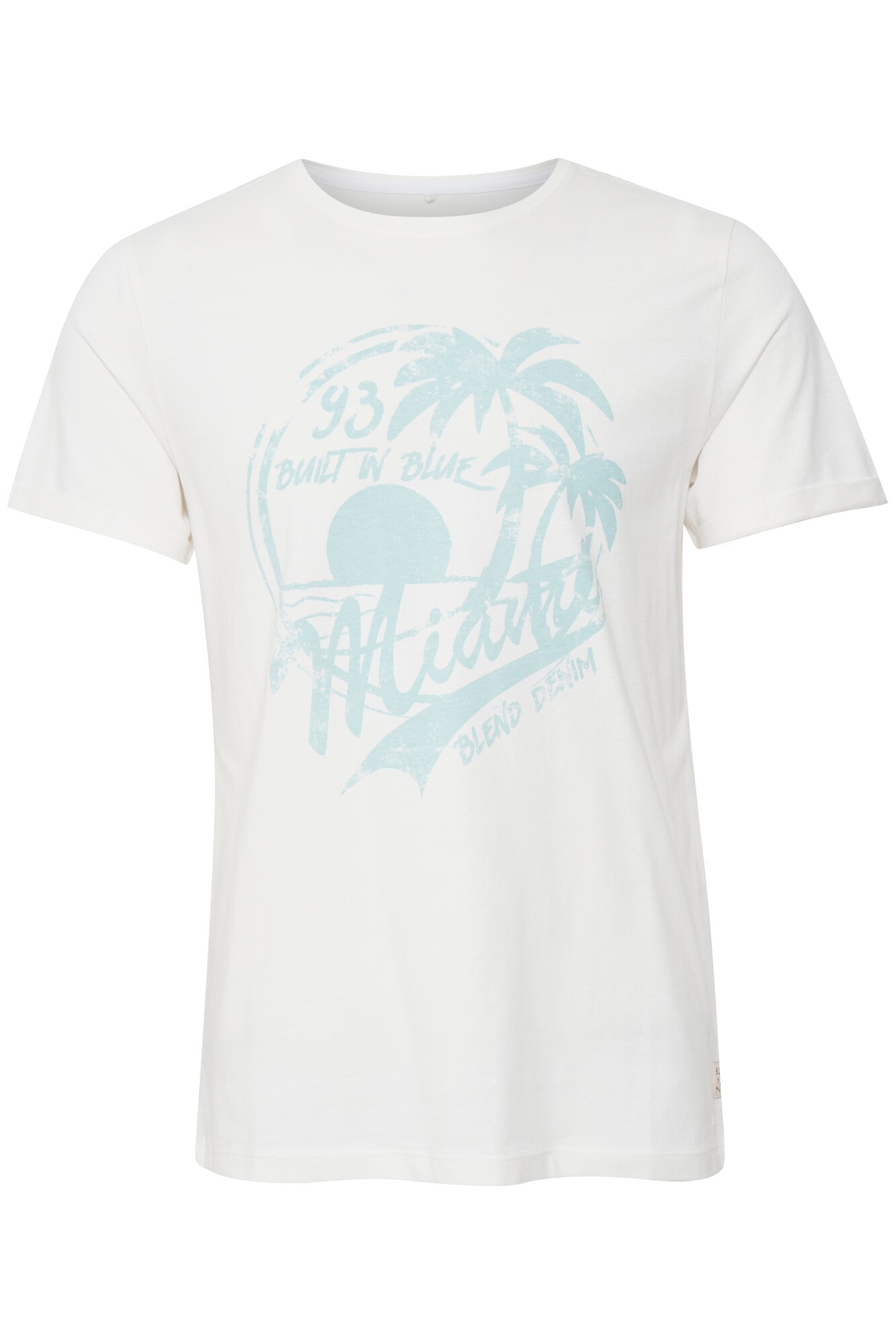 BLEND Camiseta 'PERRY'  azul cielo / blanco