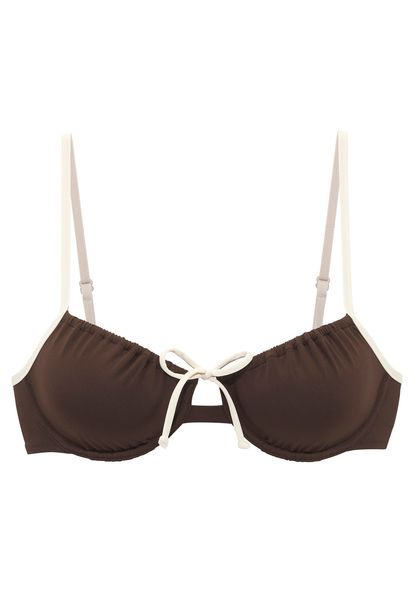 Copenhagen Studios Bikini zgornji del 'Mix-Kini'  temno rjava / volneno bela