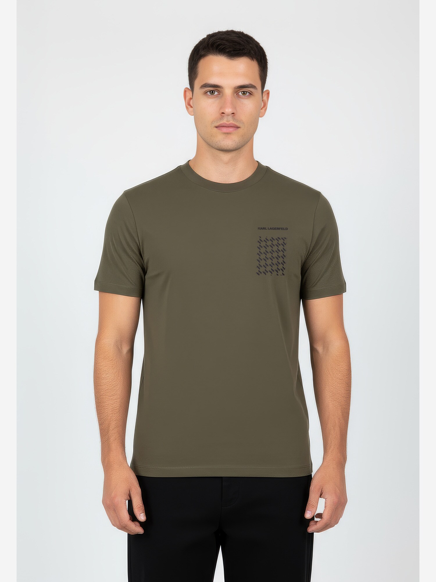 Karl Lagerfeld Camiseta  verde oscuro / negro – imagen 4