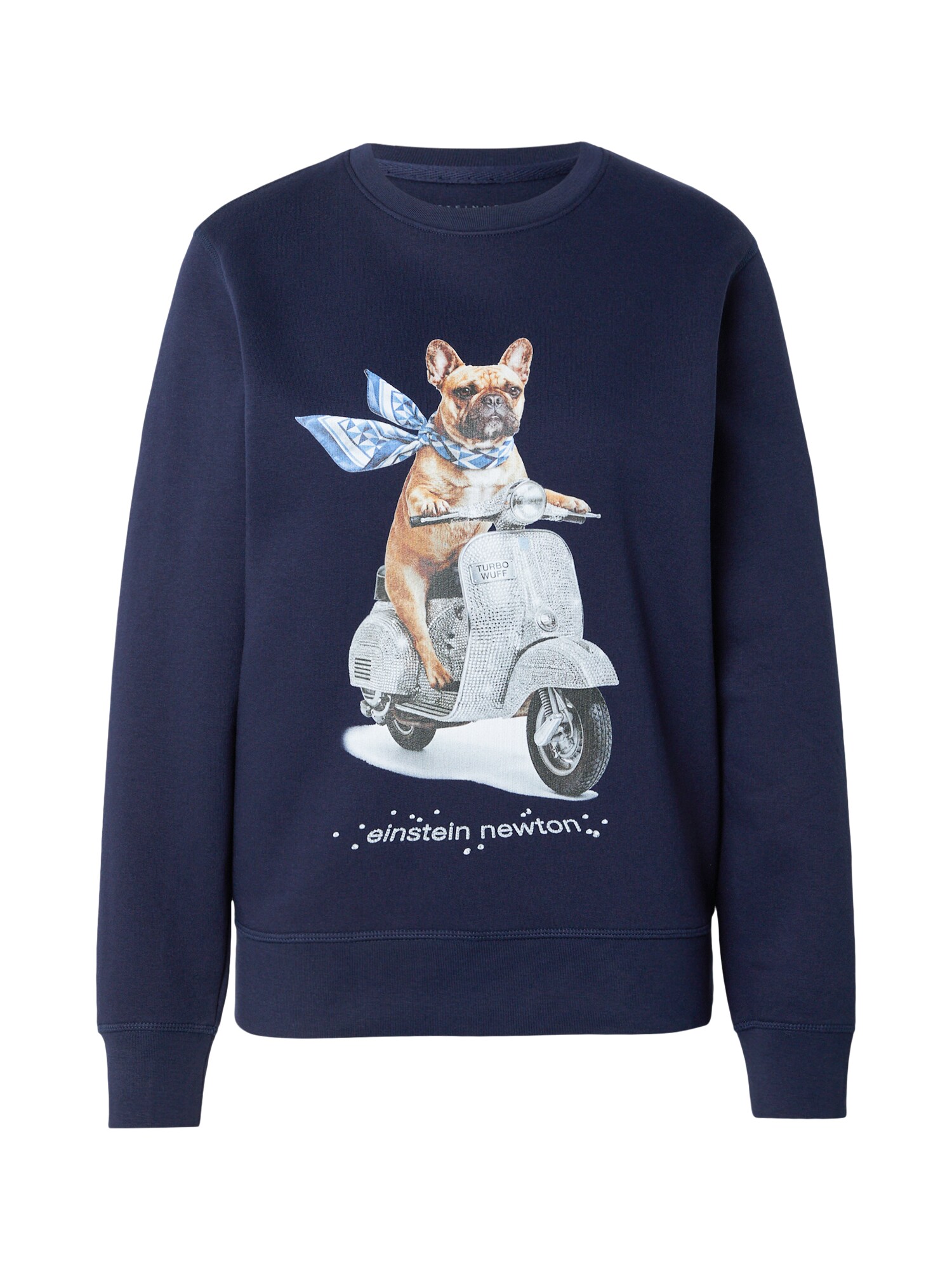 EINSTEIN & NEWTON Bluză de molton 'Turbo Wuff Madison'  bleumarin / maro deschis / negru / alb