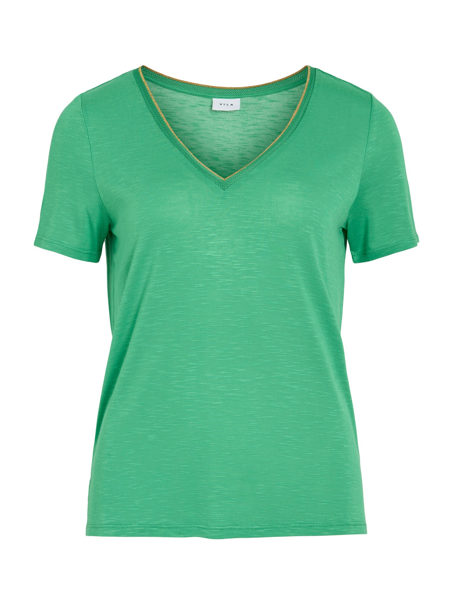 VILA Tricou VINOEL  auriu / verde