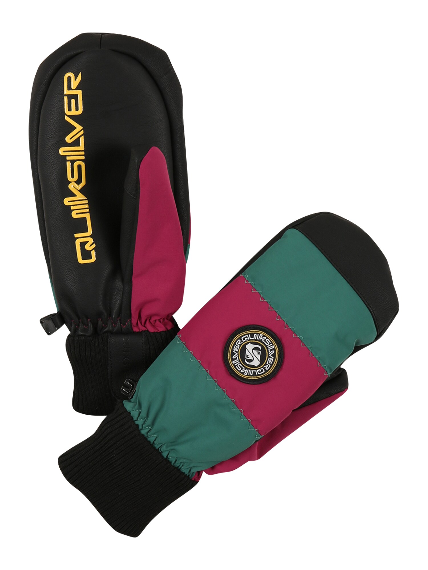 QUIKSILVER Sportinės pirštinės 'METHOD MITT'  rožinė / juoda / žalia