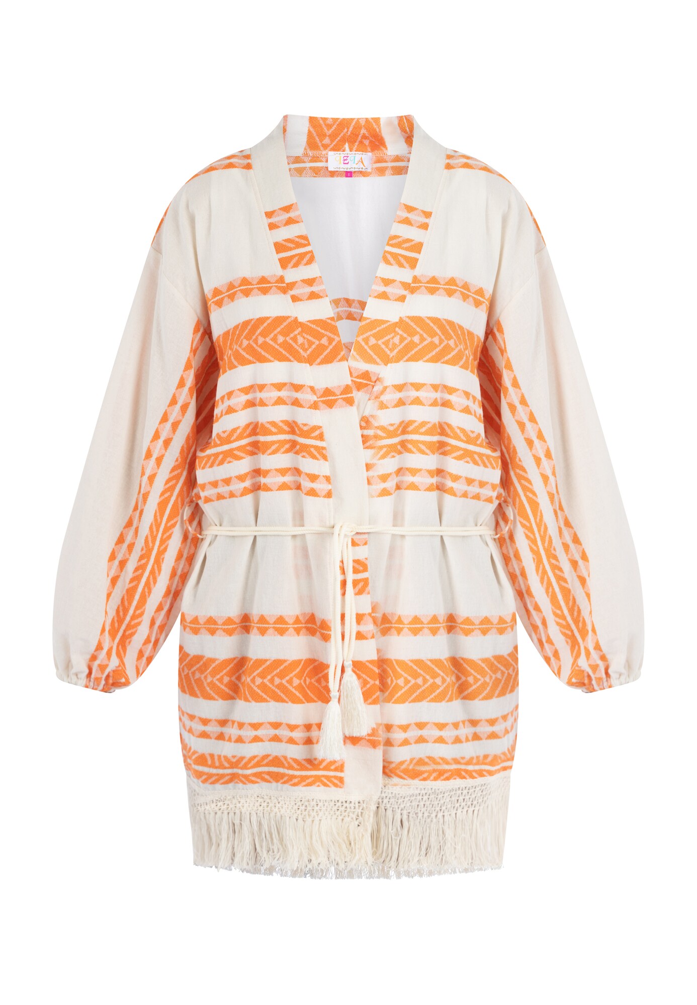 IZIA Kimono  oranžová / prírodná biela