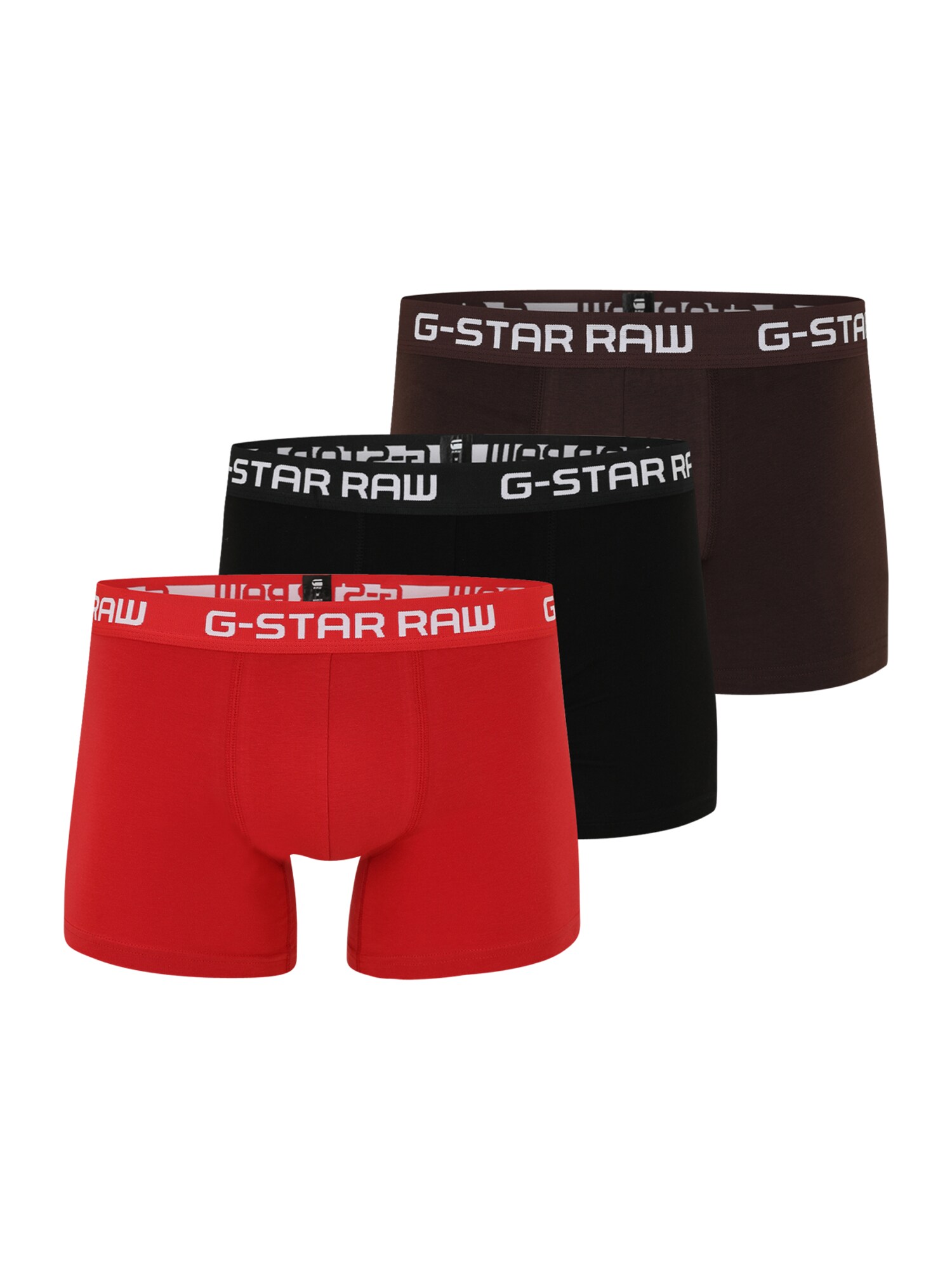 G-STAR Boxeri Classic  ciocolatiu / roșu deschis / negru / alb