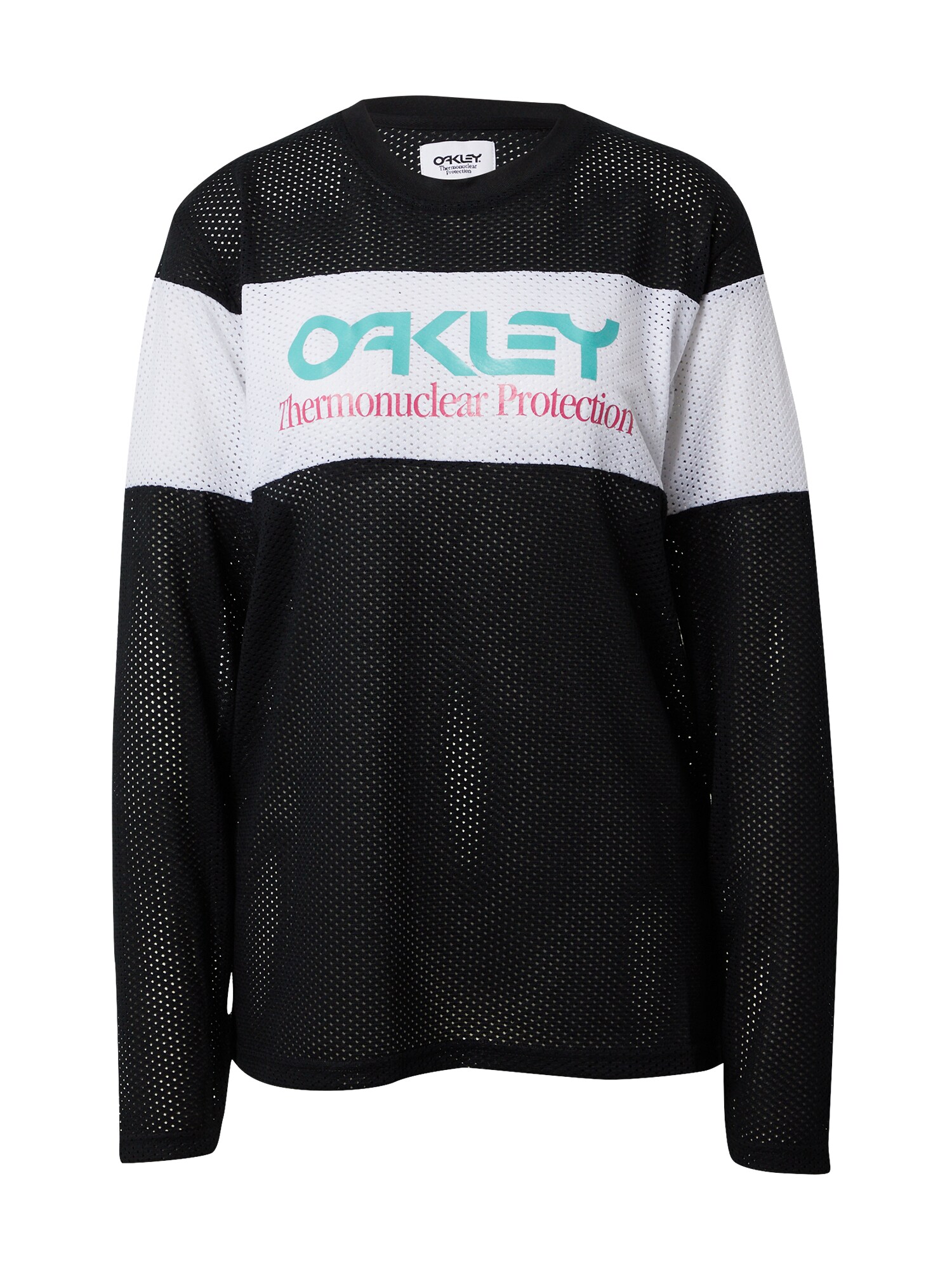 OAKLEY Sportiniai marškinėliai  juoda / balta
