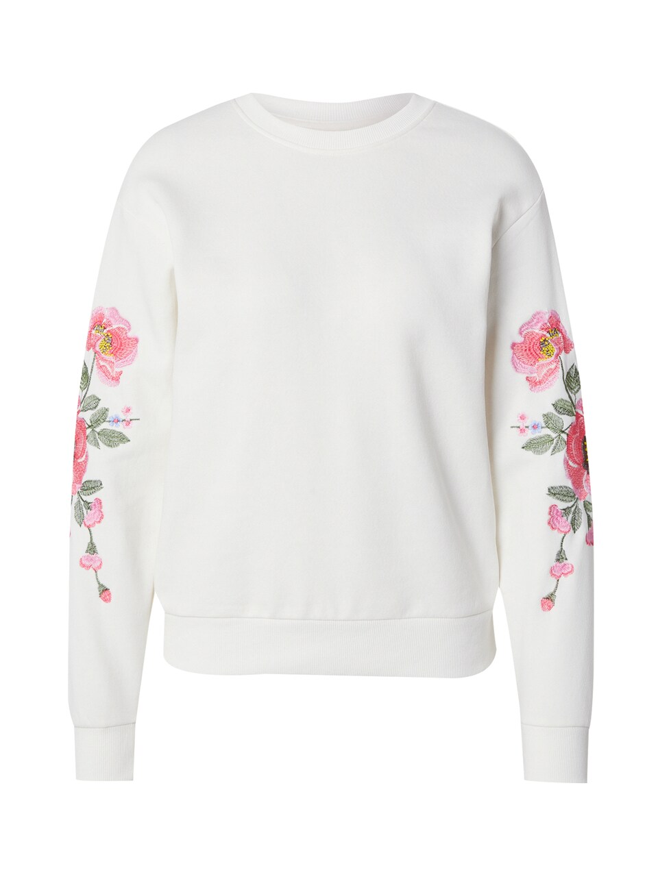 Sweatshirt 'JDYParis' guldgul / mörkgrön / rosa