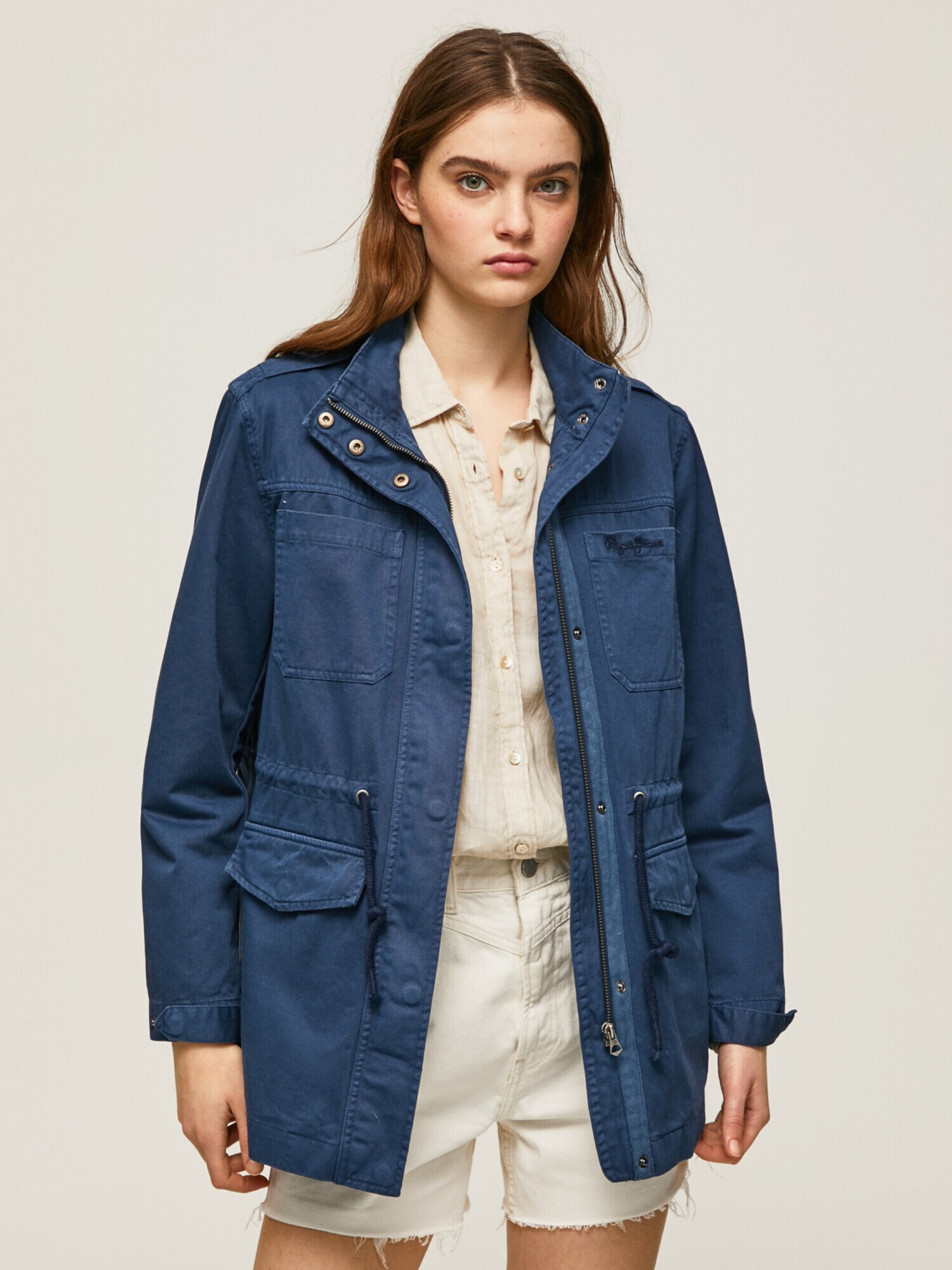 Pepe Jeans Átmeneti dzseki 'SCARLETT'  sötétkék / piros termék 2. képe