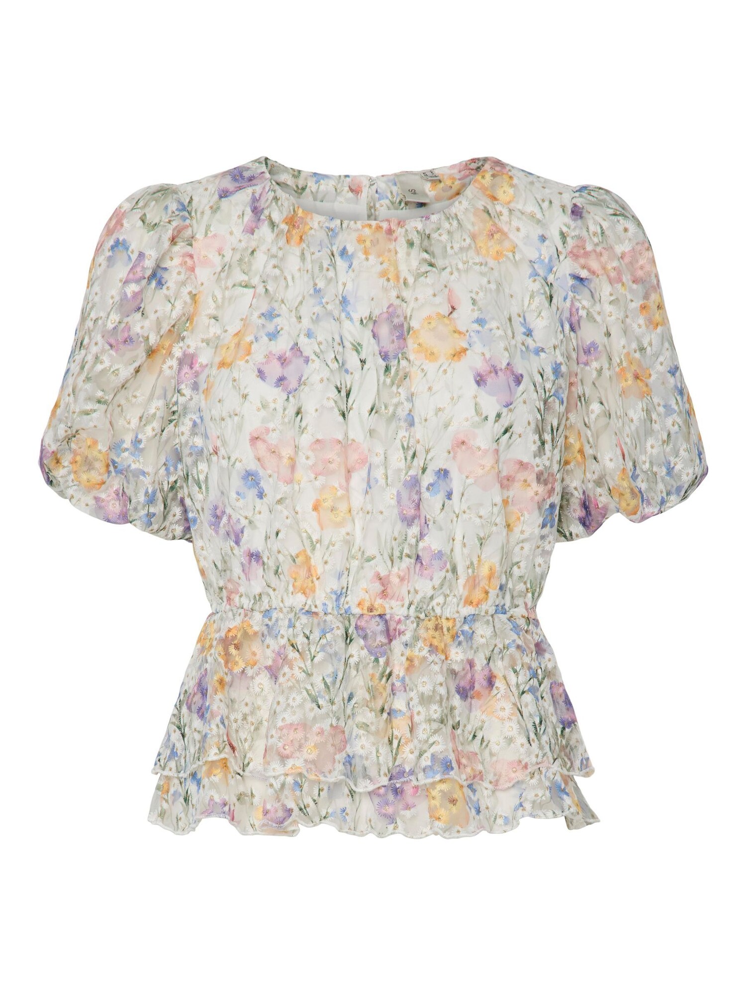 YAS Blusa 'YASLeanna' azul real / verde / lila / blanco