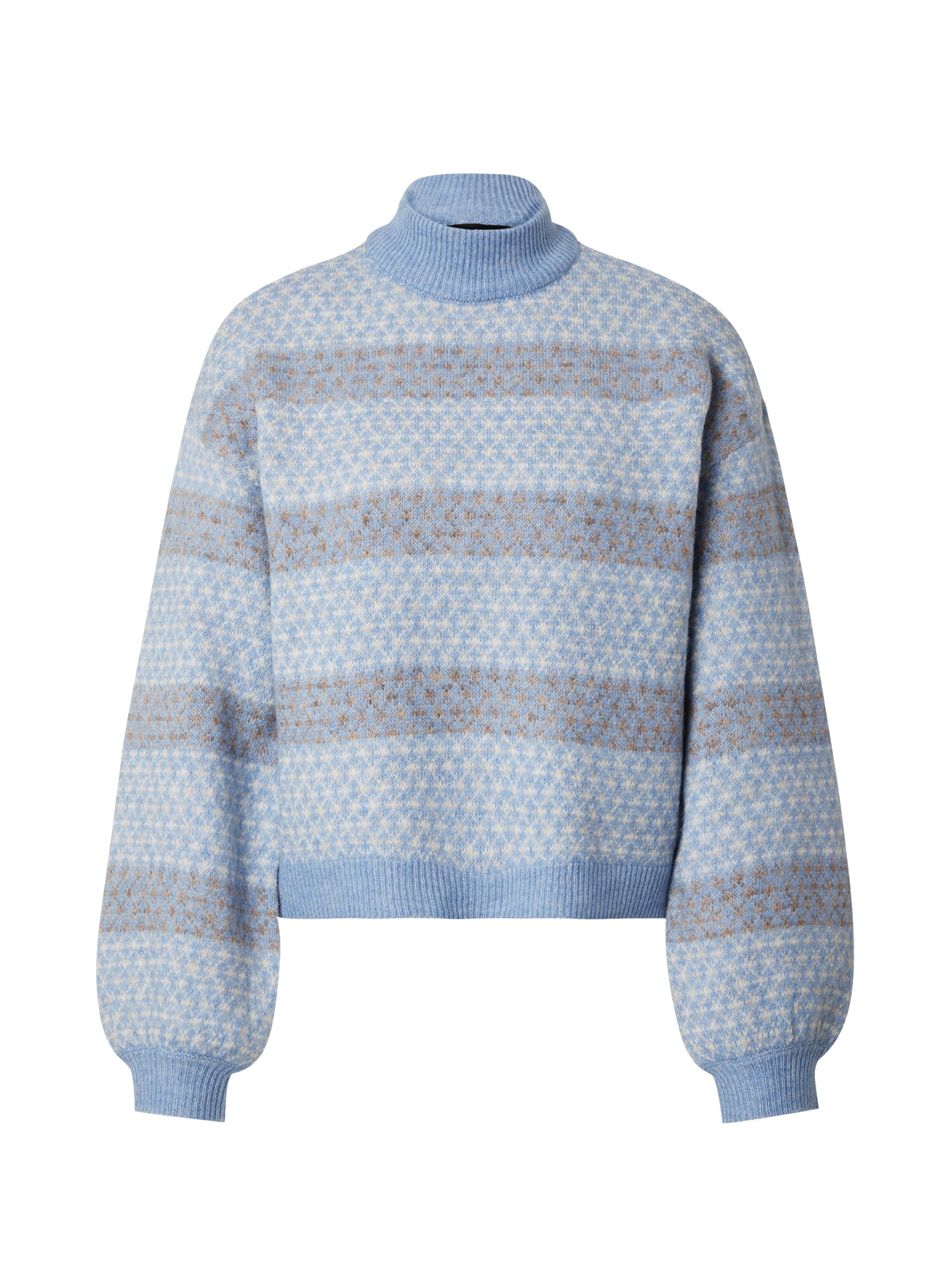 VERO MODA Sveter 'VMTRIXIE' farba ťavej srsti / modrá denim / biela