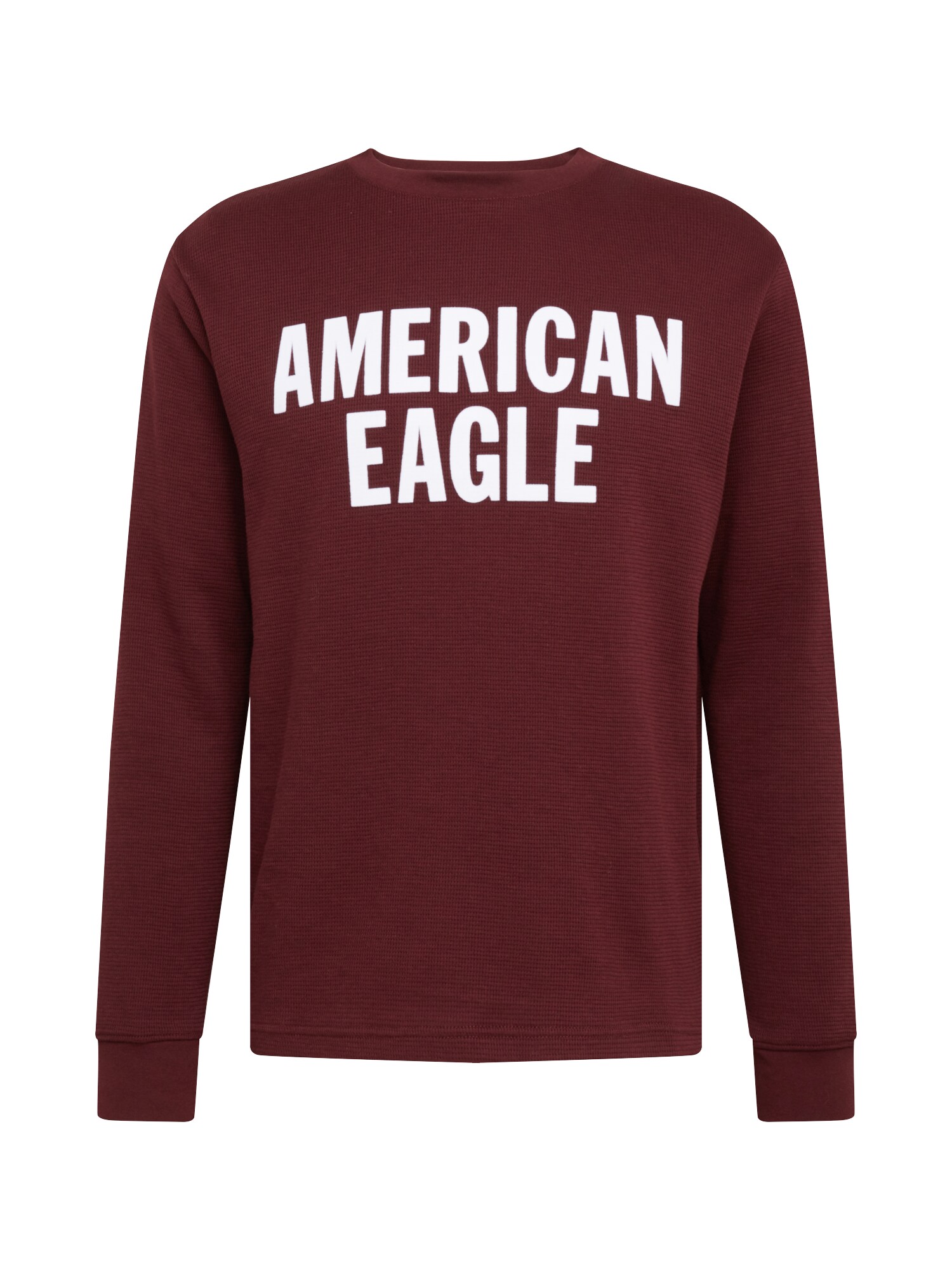 American Eagle Marškinėliai  burgundiško vyno spalva / balta