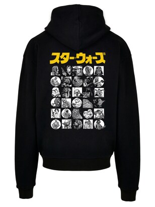 F4NT4STIC Sweatshirt ‘Star Wars Japanese Character’ Curry / Lichtgrijs / Donkergrijs / Zwart