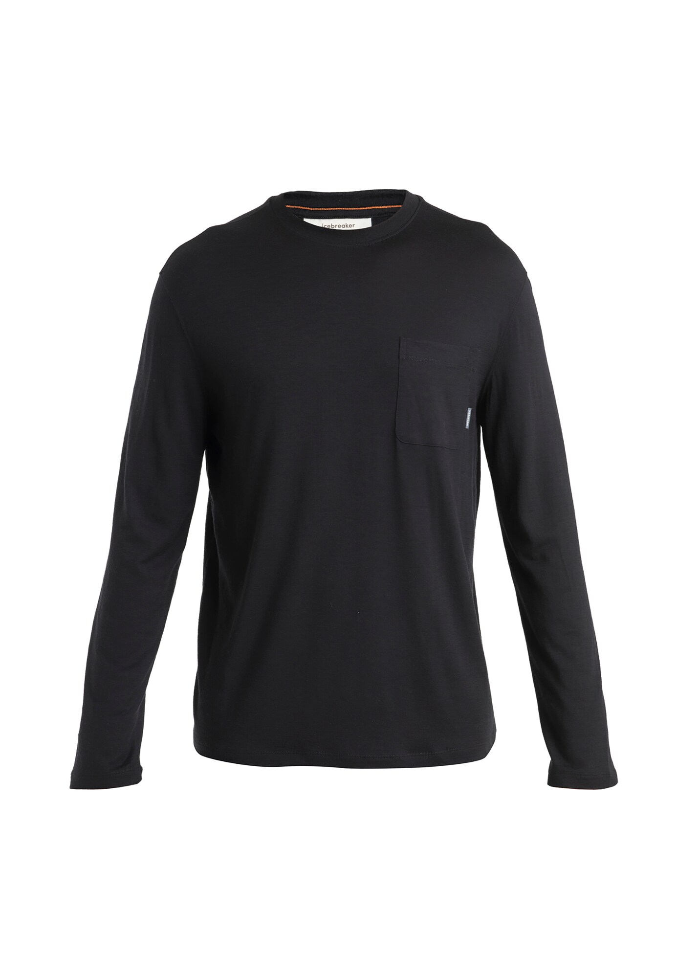 ICEBREAKER Tricou funcțional Mer Tech Lite III  negru / alb natural