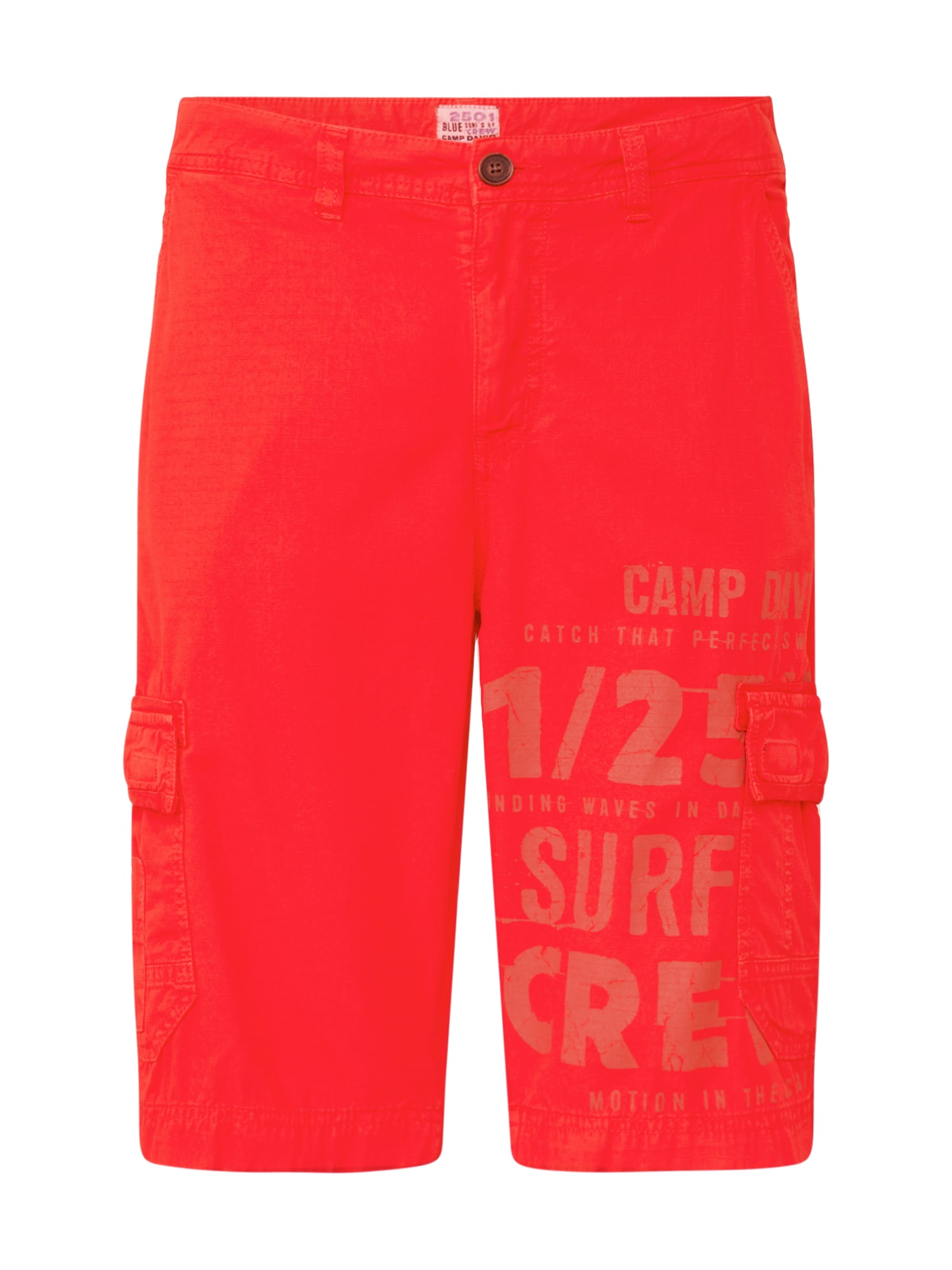 CAMP DAVID Cargo nadrágok  szürke / piros