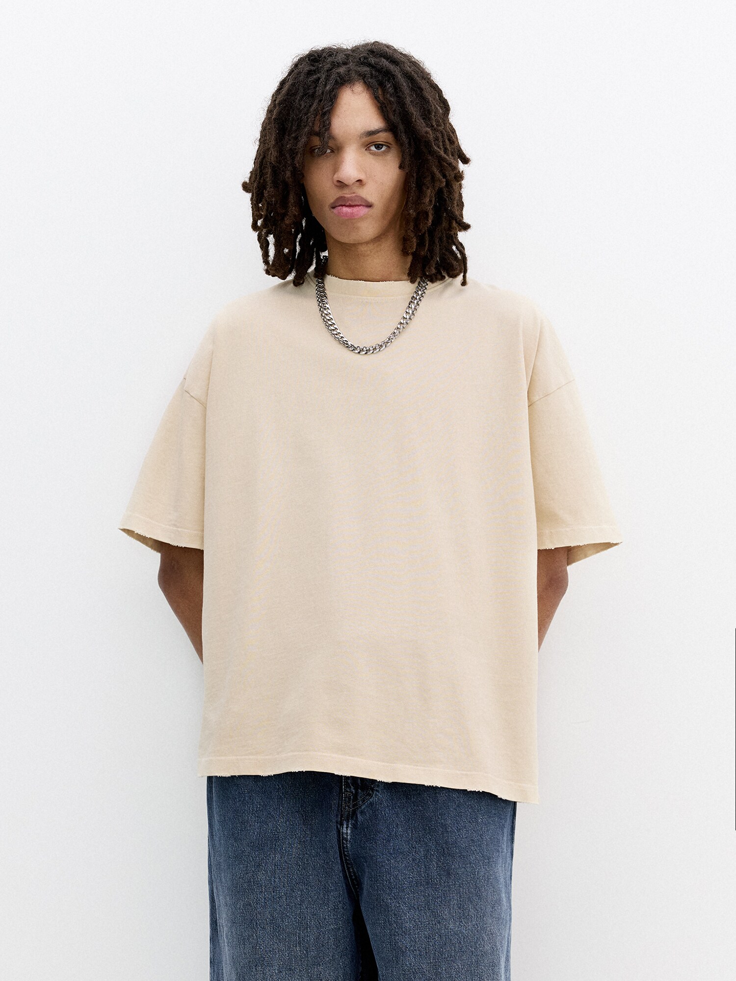 Pull&Bear Póló  pasztellsárga termék 2. képe
