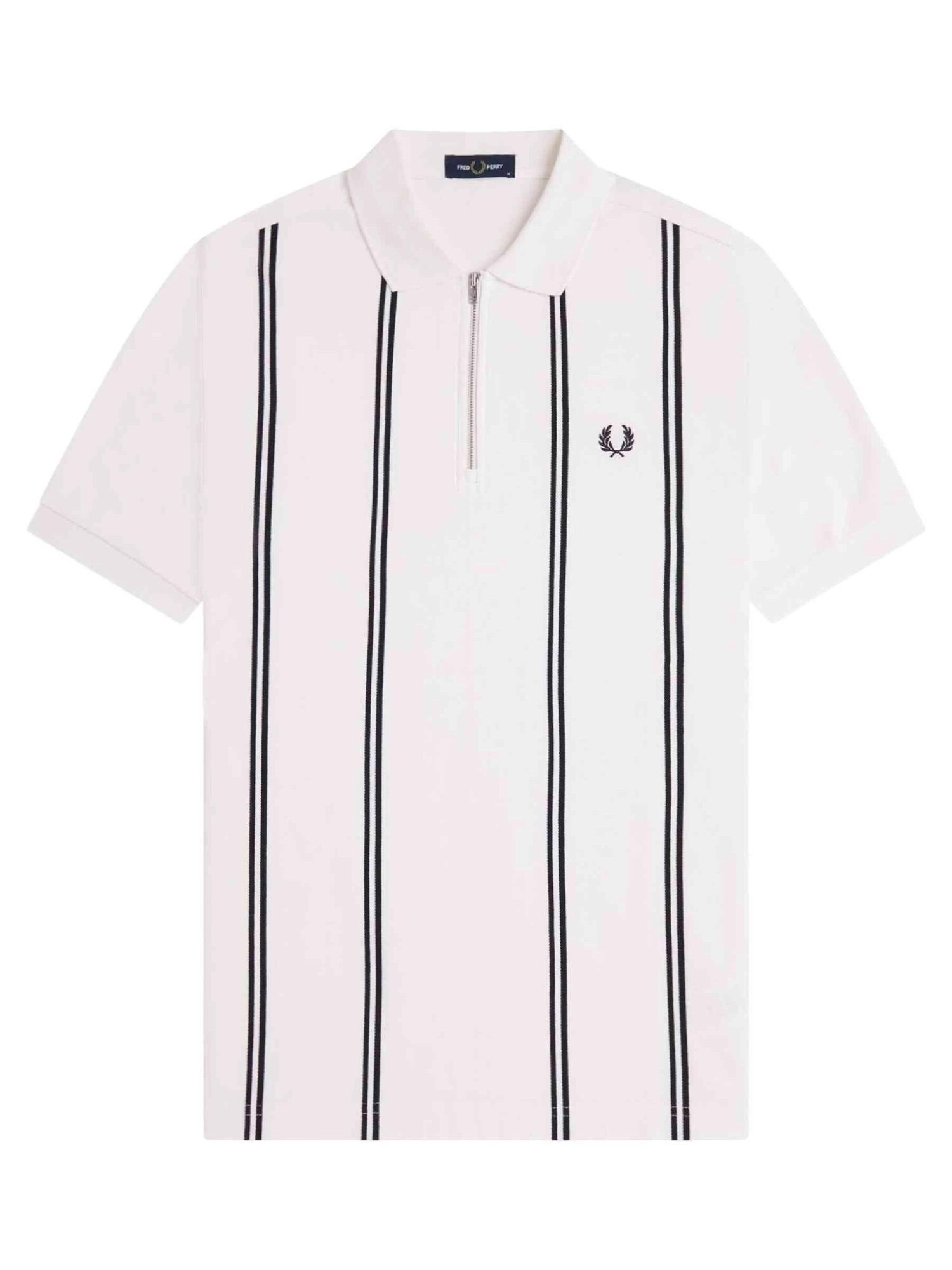 Fred Perry Camiseta 'Polo fred perry blanco vertical stripe polo shirt'  blanco – imagen 4