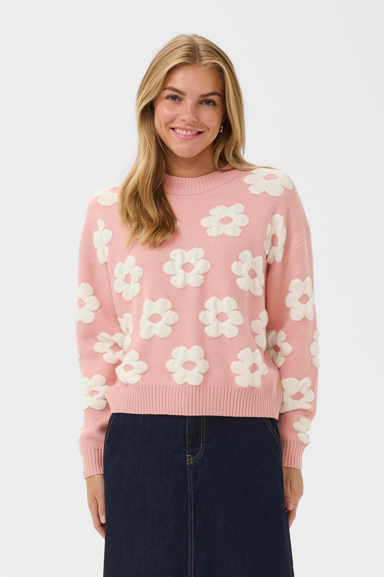 CULTURE Jersey 'CUcharla'  rosa / blanco