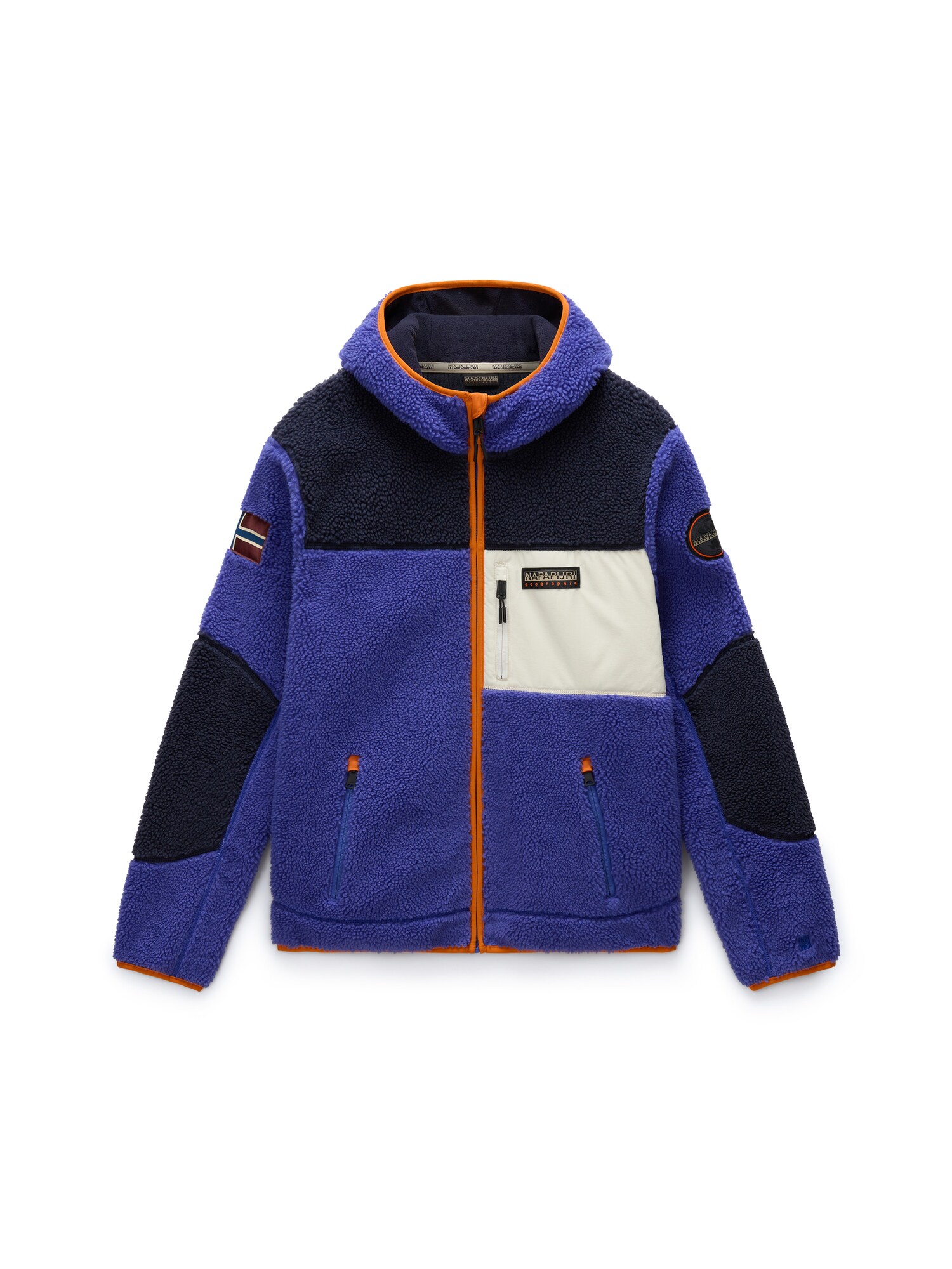 NAPAPIJRI Jachetă  fleece Yupik FZH 3  albastru marin / negru / alb