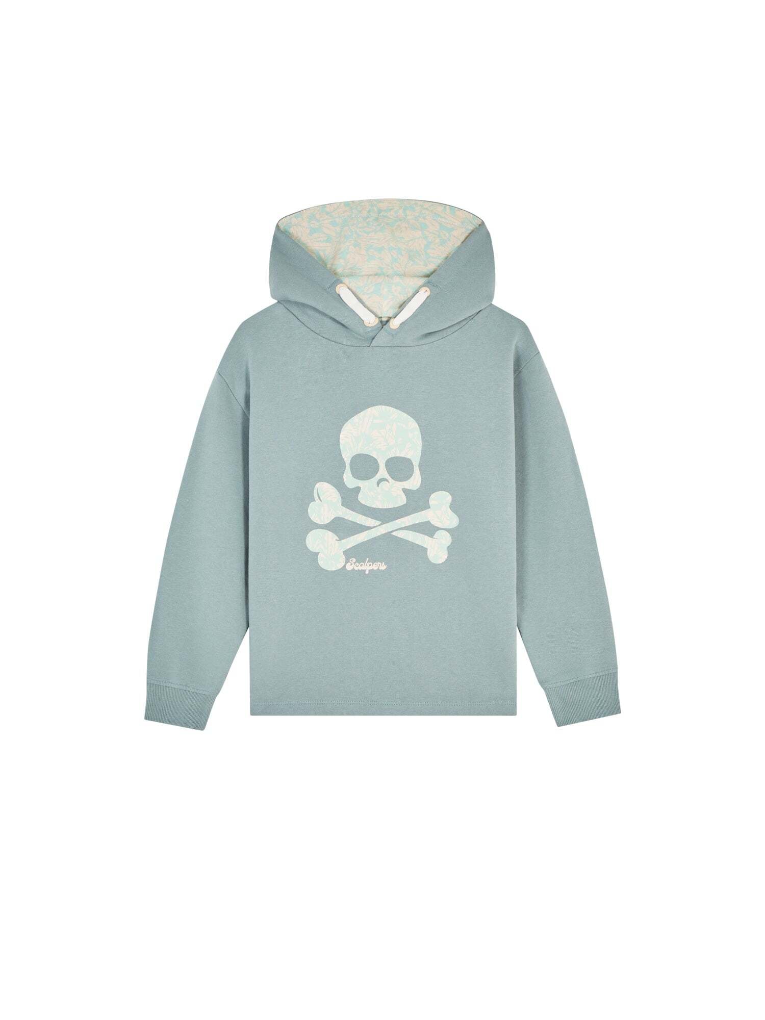 Scalpers Bluză de molton Jungle  verde mentă / alb