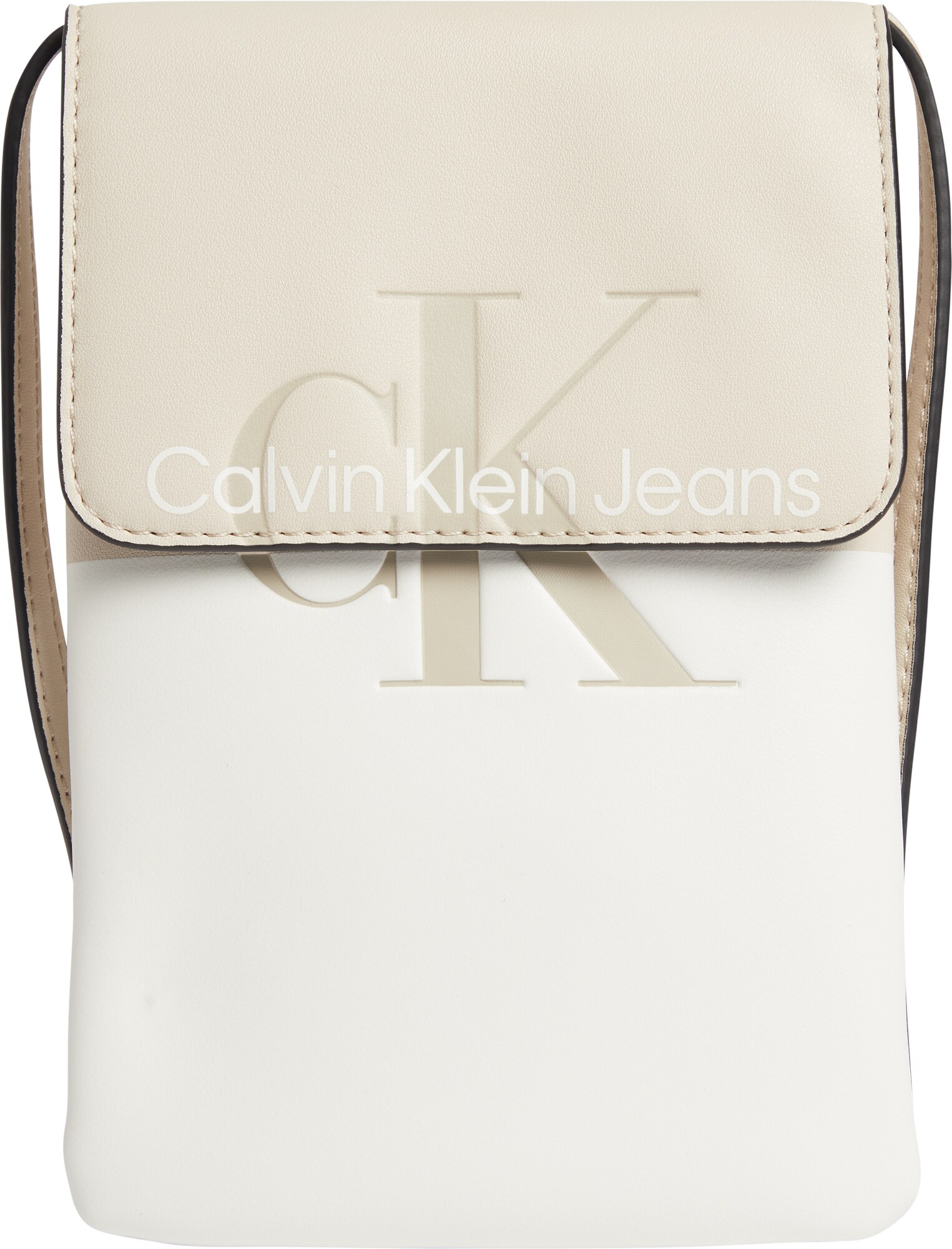 Calvin Klein Jeans Umhngetasche beige / wei