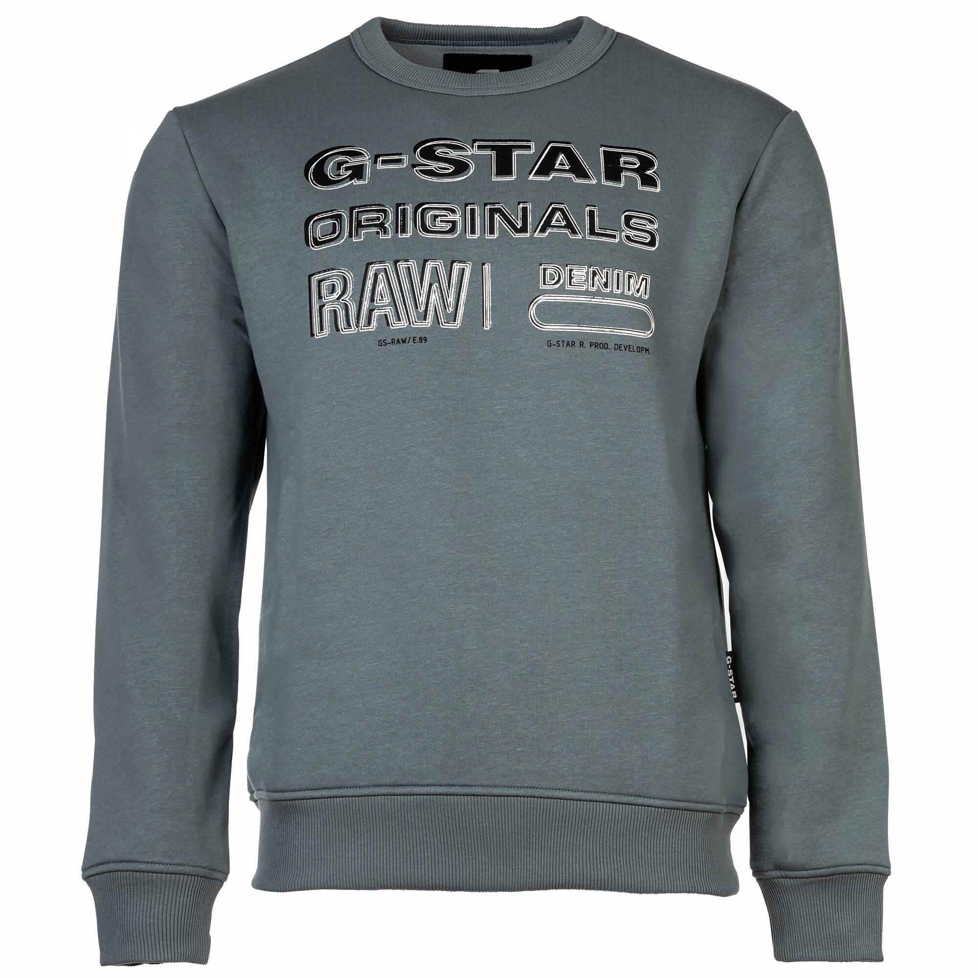 G-Star RAW Sweatshirt  cinzento / preto / branco