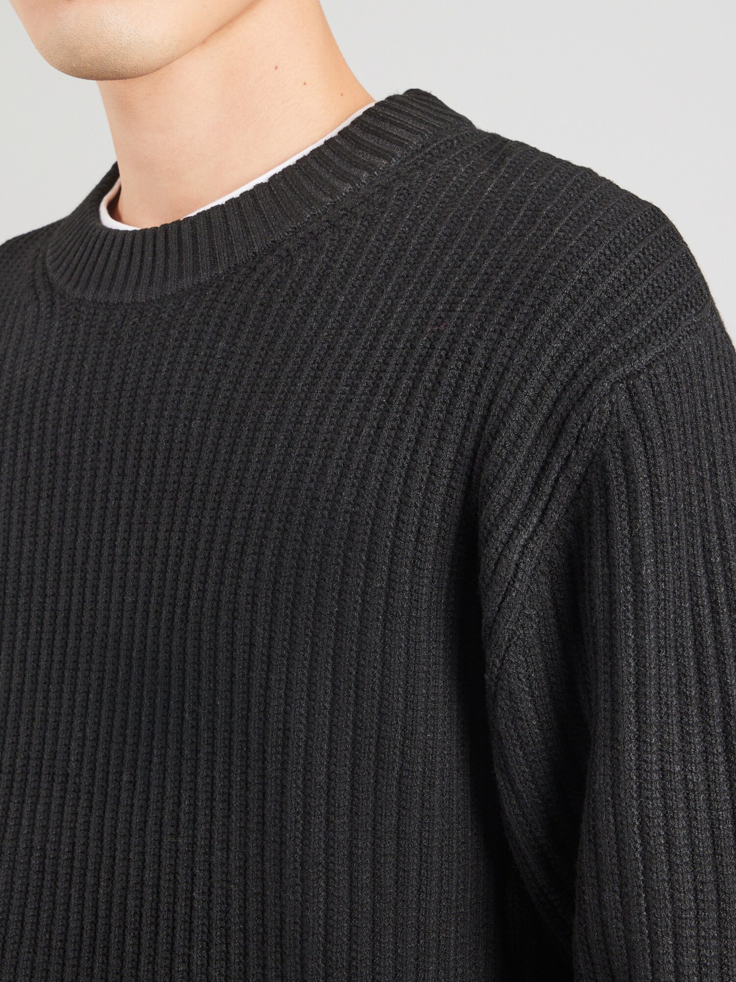 JACK & JONES Sveter 'JCOGRID'  čierna (obrázok 5)