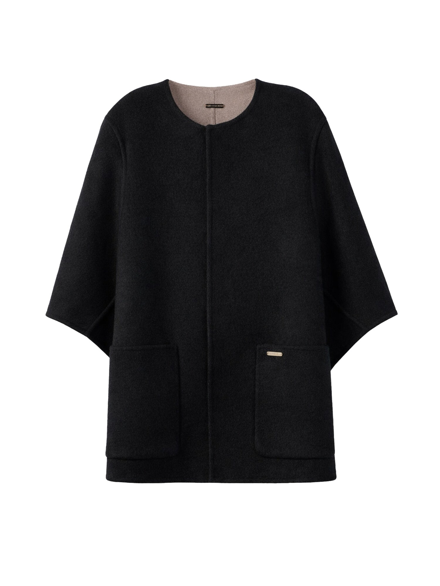 GOBI Cashmere Jersey 'Patch Pocket Cashmere Poncho Jacket' navy