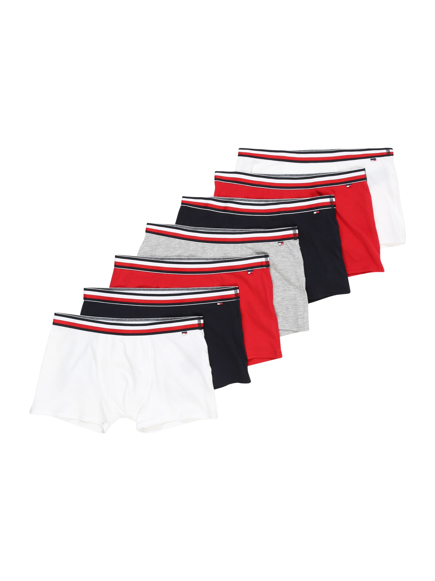 Tommy Hilfiger Underwear Apatinės kelnaitės  balta / raudona / juoda / margai pilka