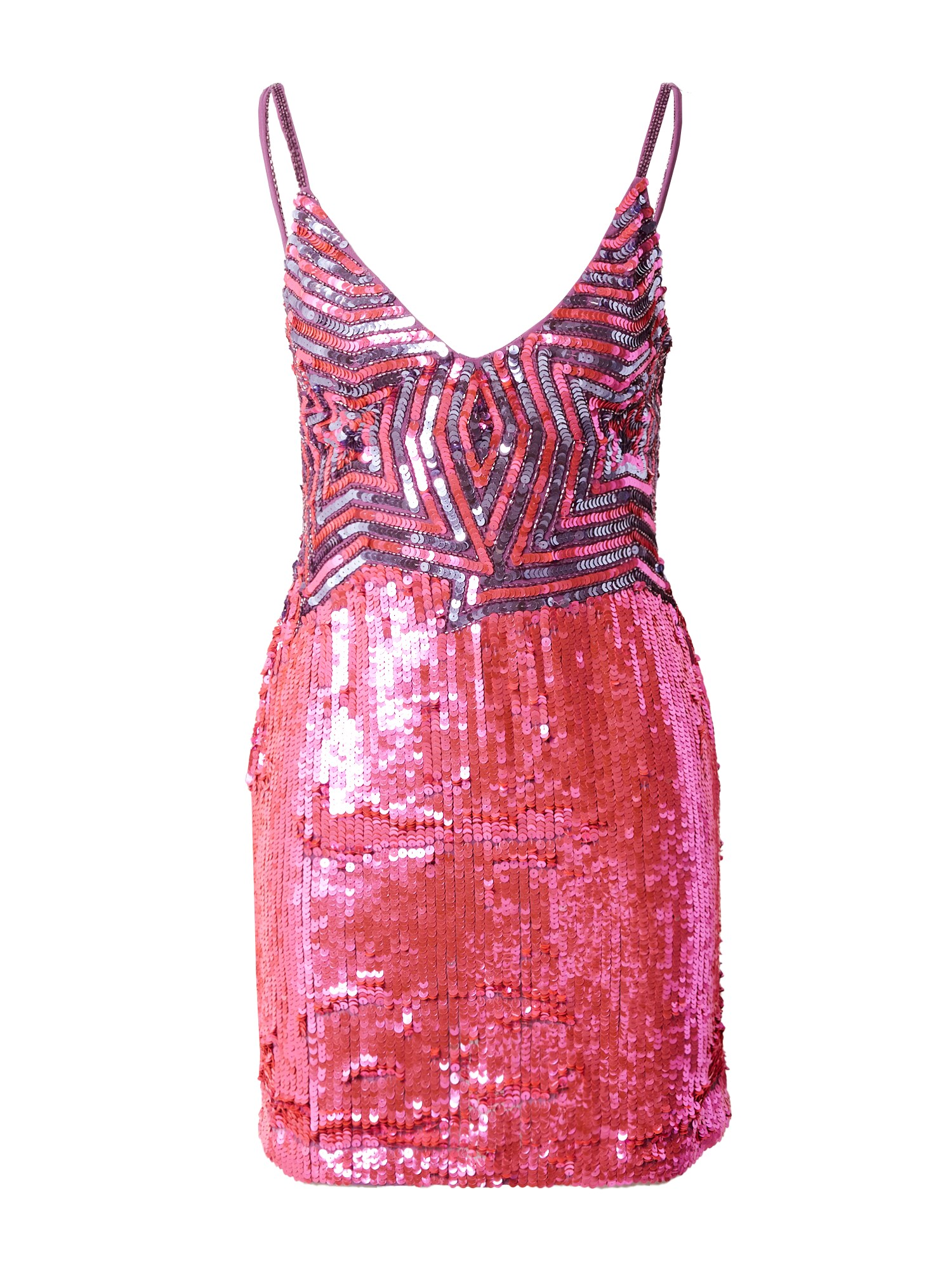 Nasty Gal Kokteilové šaty  fialová / ružová