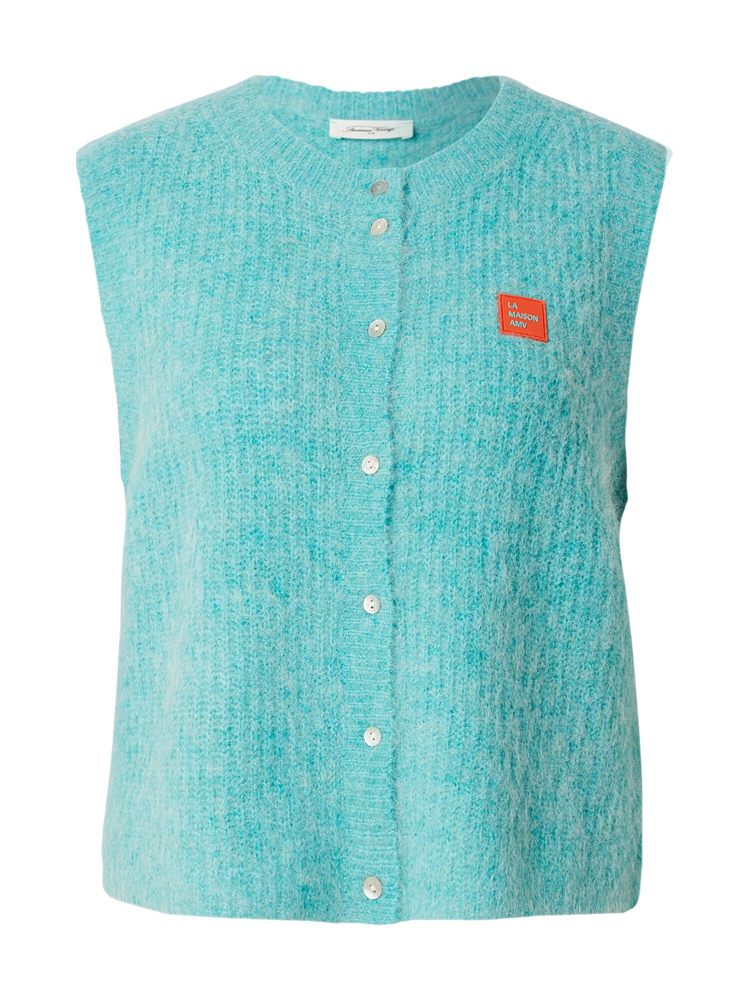 AMERICAN VINTAGE Vestă tricotată EAST  turcoaz