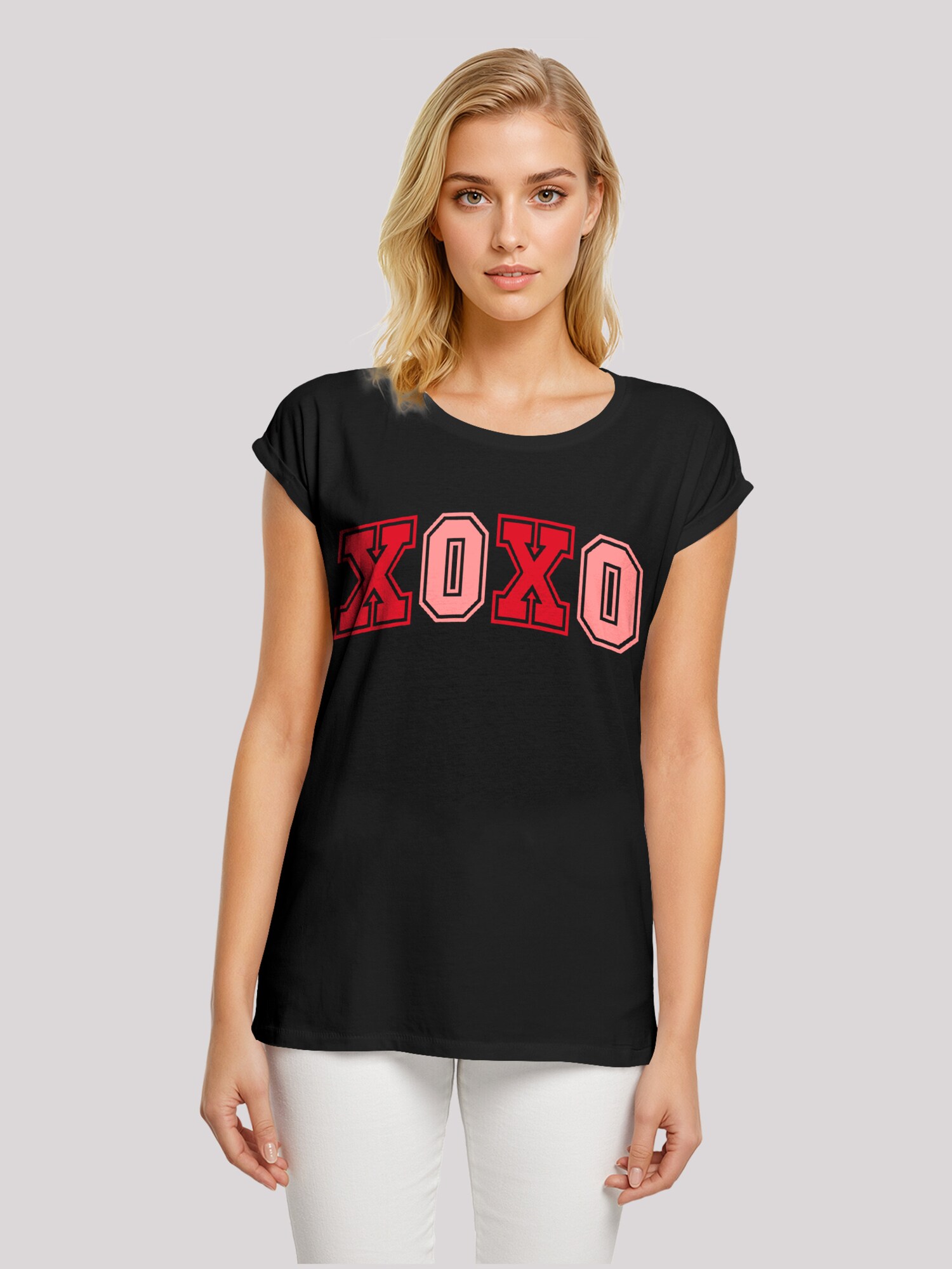 Thumbnail - F4NT4STIC T-Shirt Xoxo Varsity College Style Valentinstag